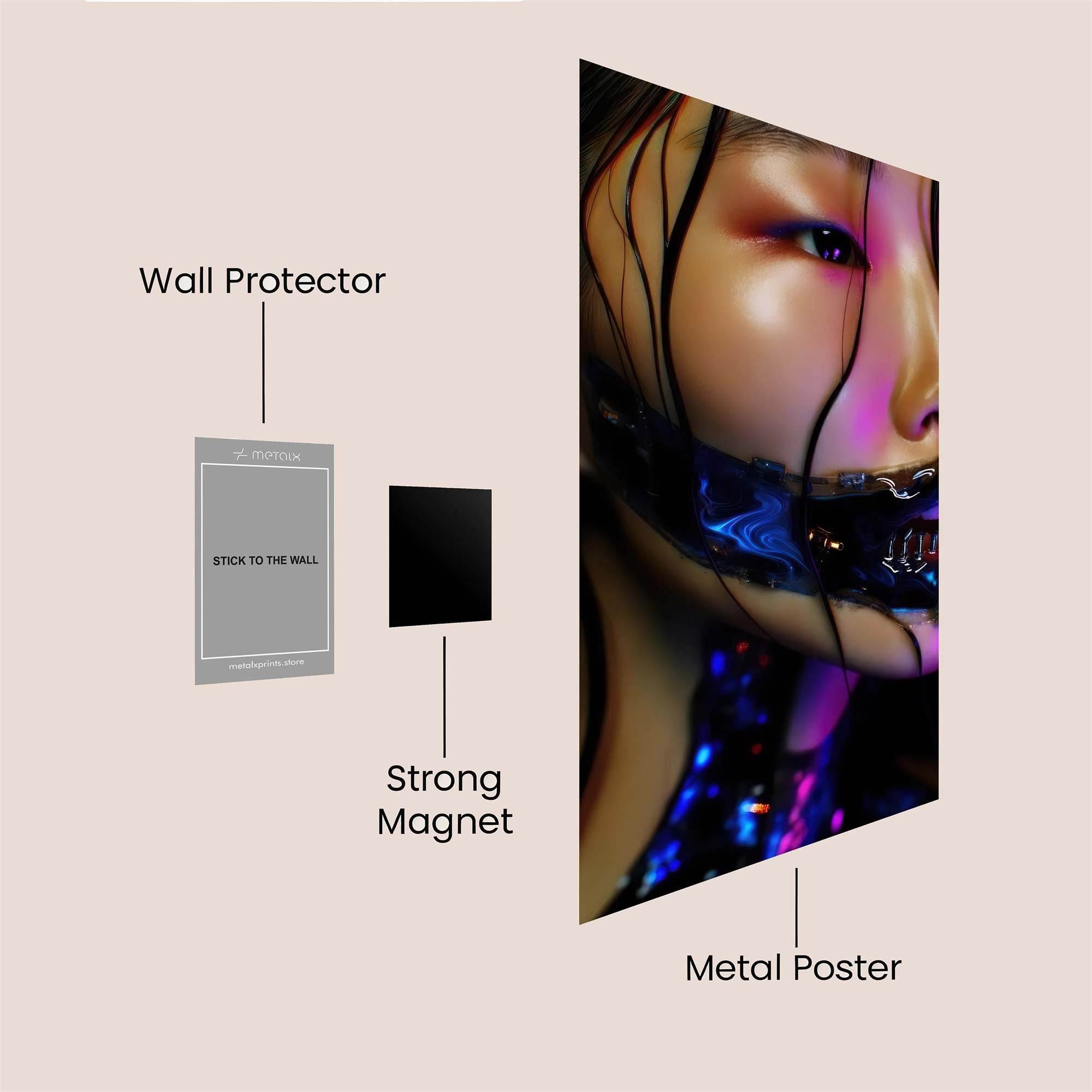 Lion Cyberpunk Safe Wall Magnetic / M