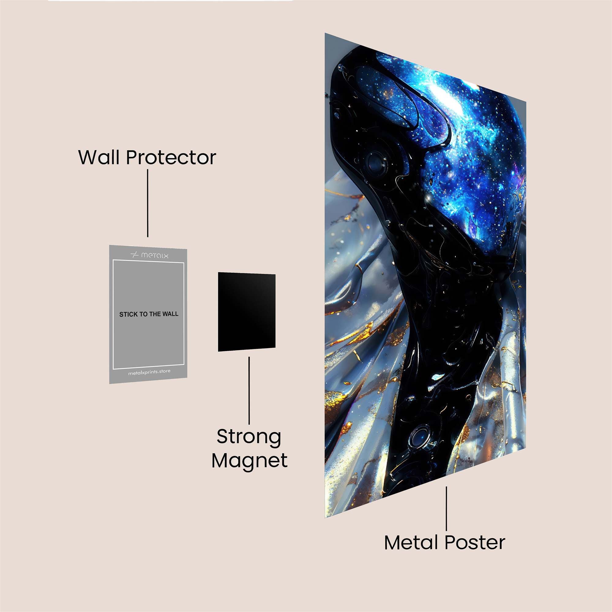 Blue Enigma Safe Wall Magnetic / M