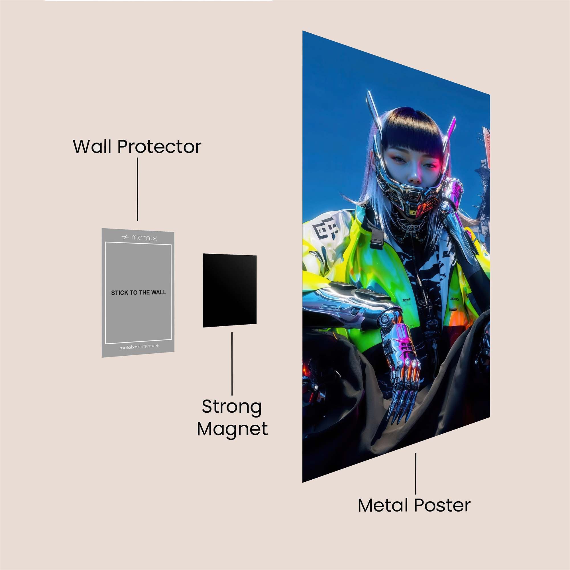 Neon Serenity Safe Wall Magnetic / M