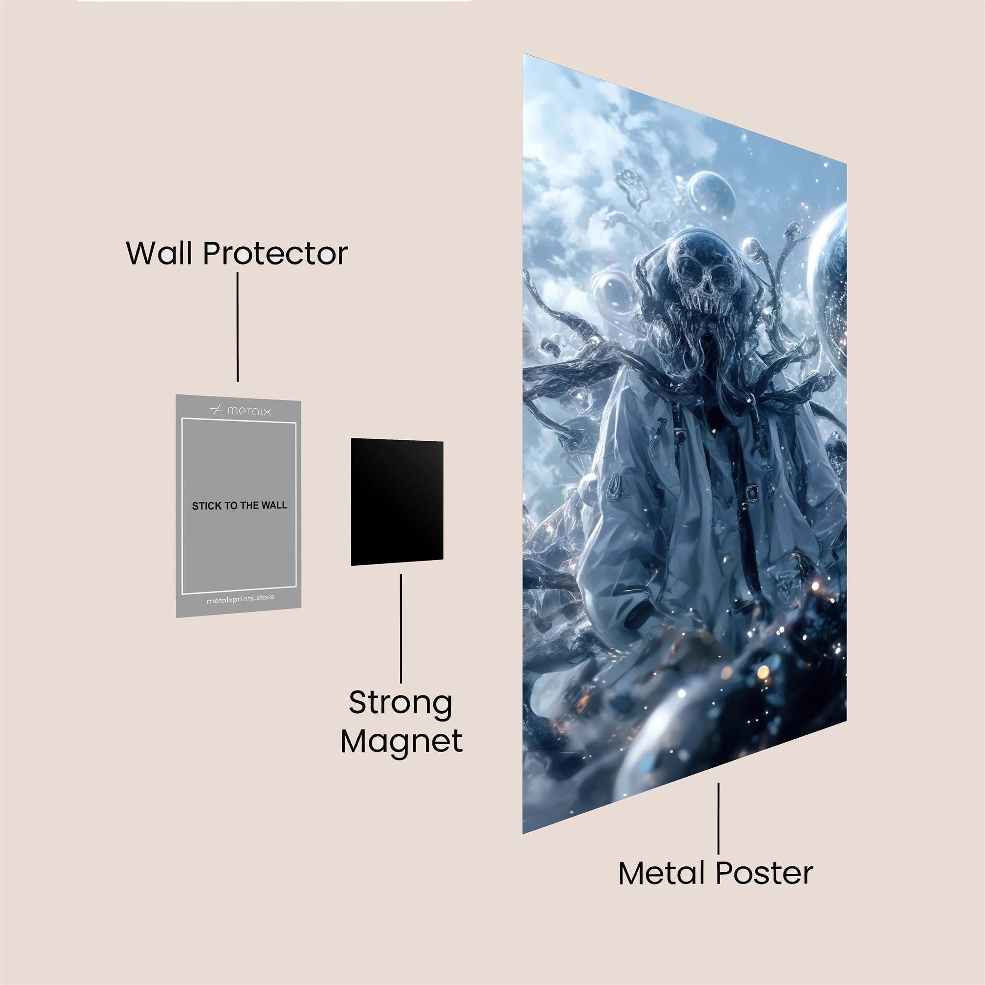 Cyber Serenity Safe Wall Magnetic / M