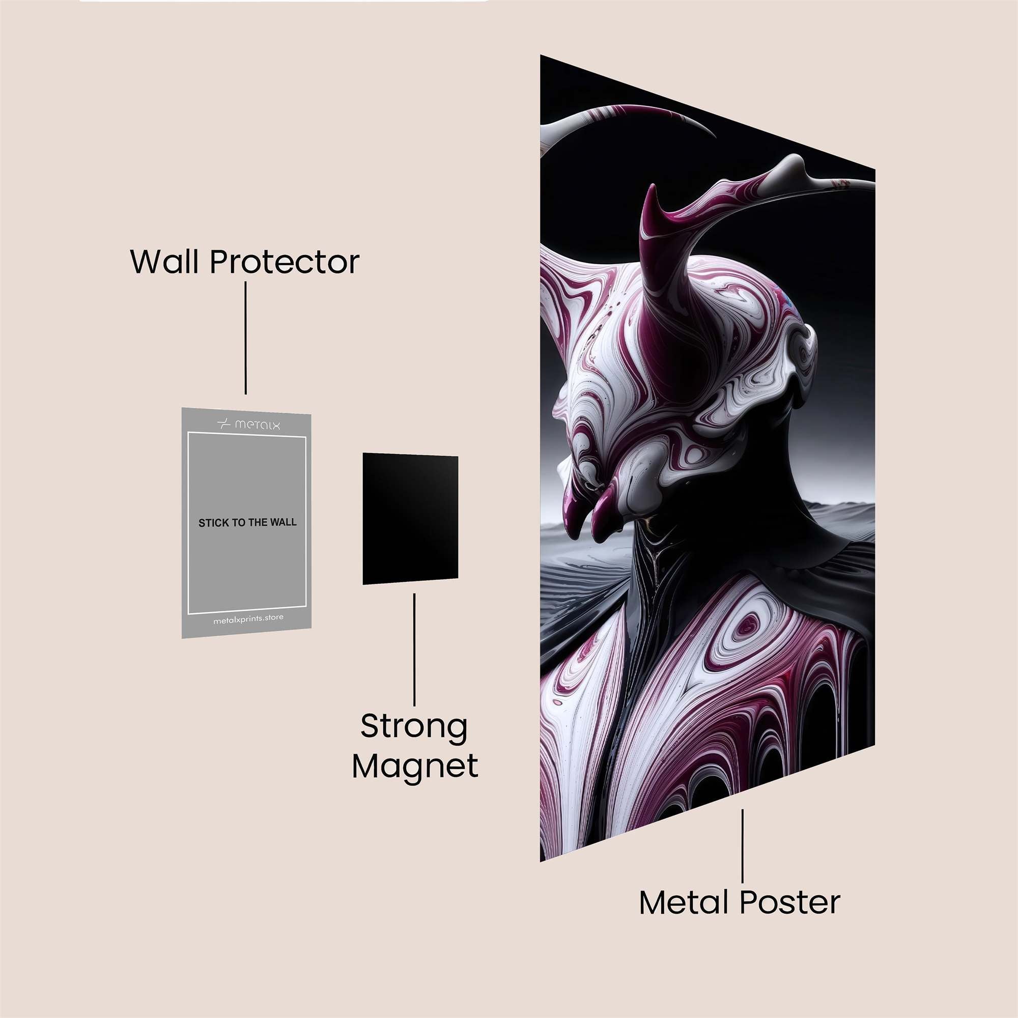 Molten Rose Safe Wall Magnetic / M
