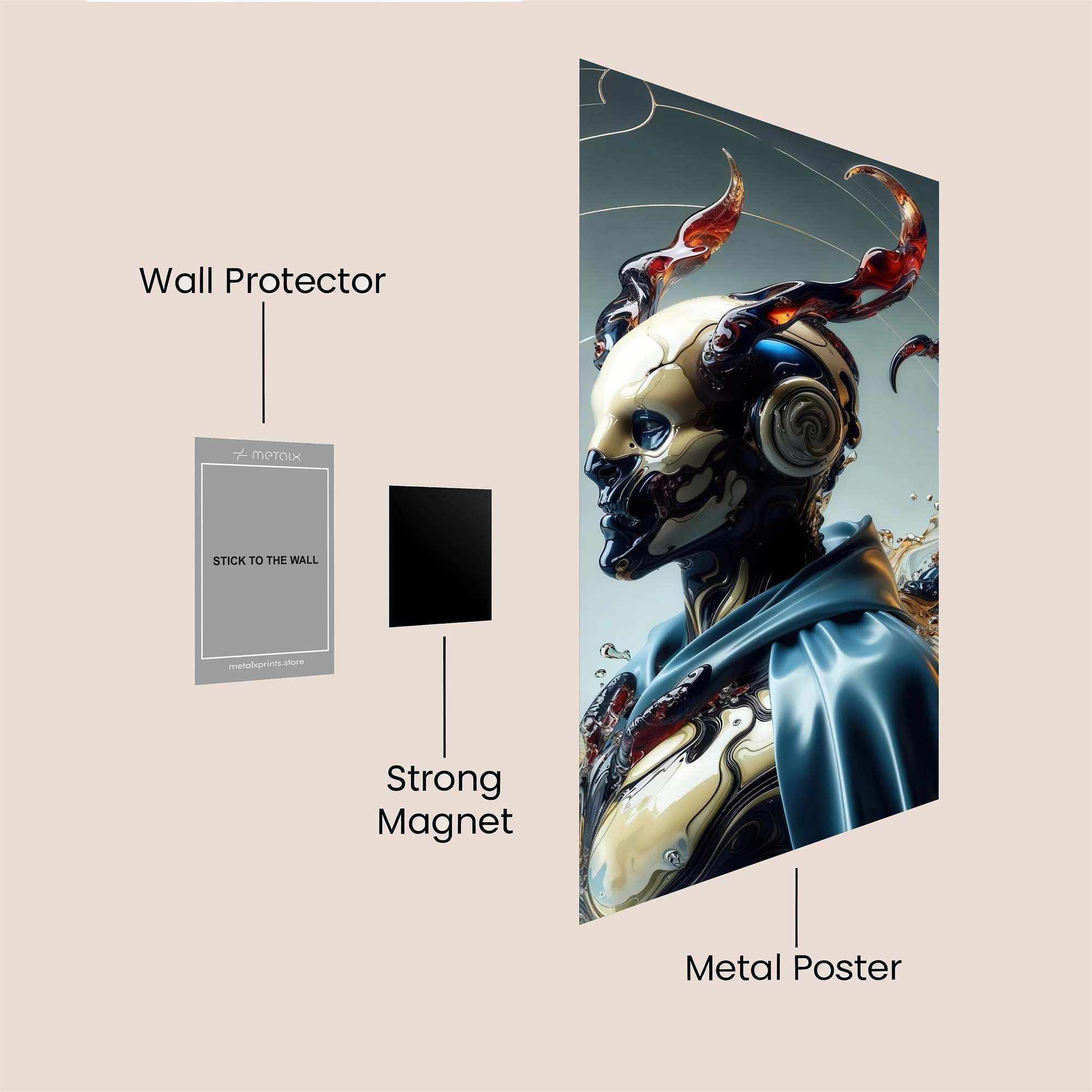 Lion Majestic Safe Wall Magnetic / M