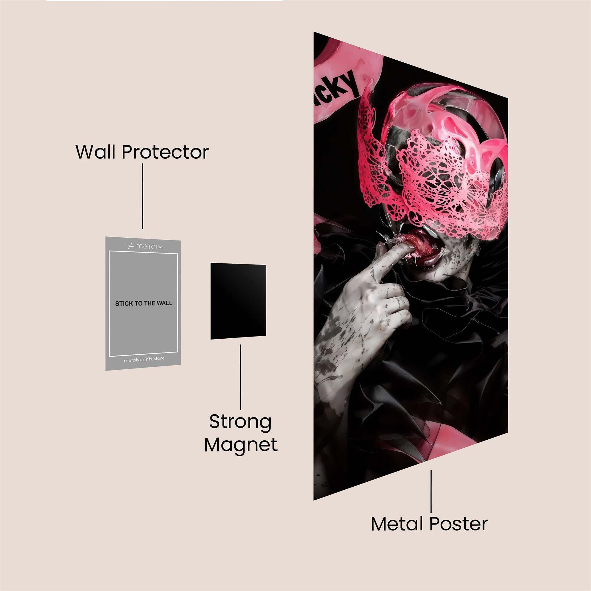 Deathly Clock Safe Wall Magnetic / M