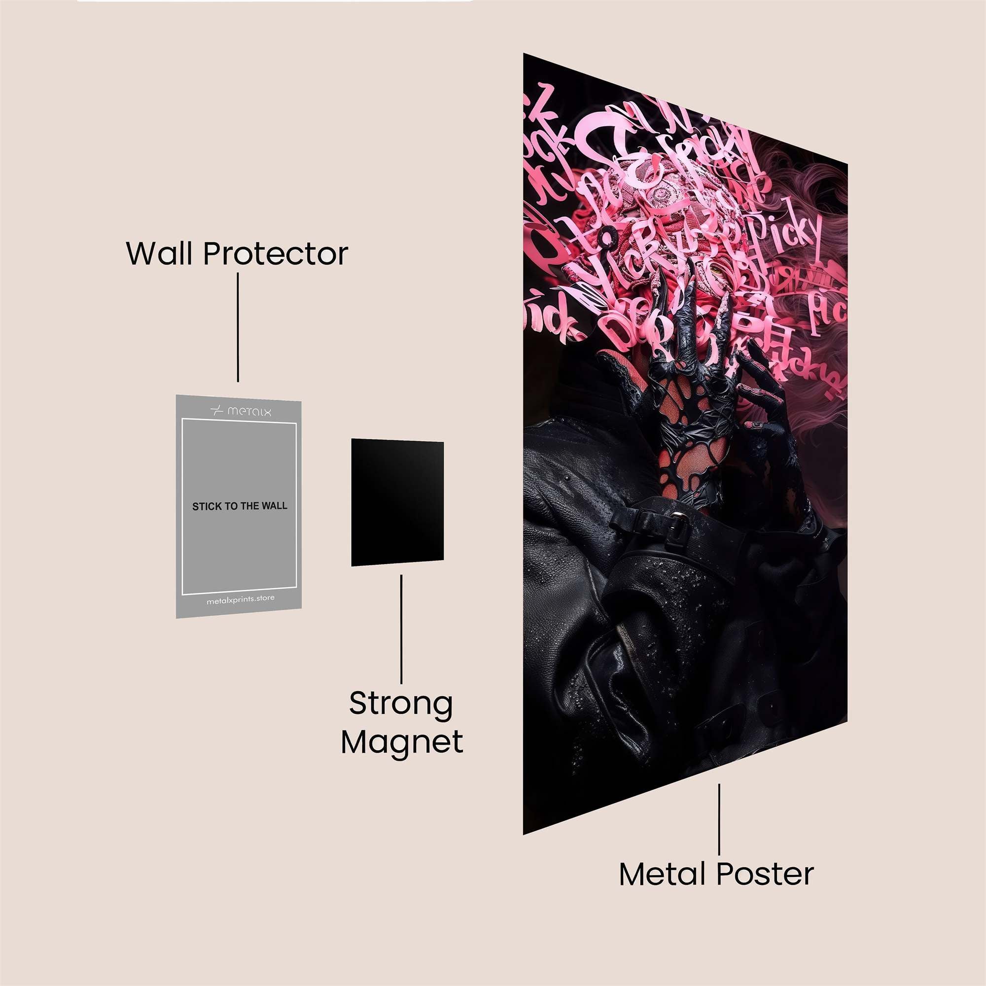 Noob Saibot Safe Wall Magnetic / M