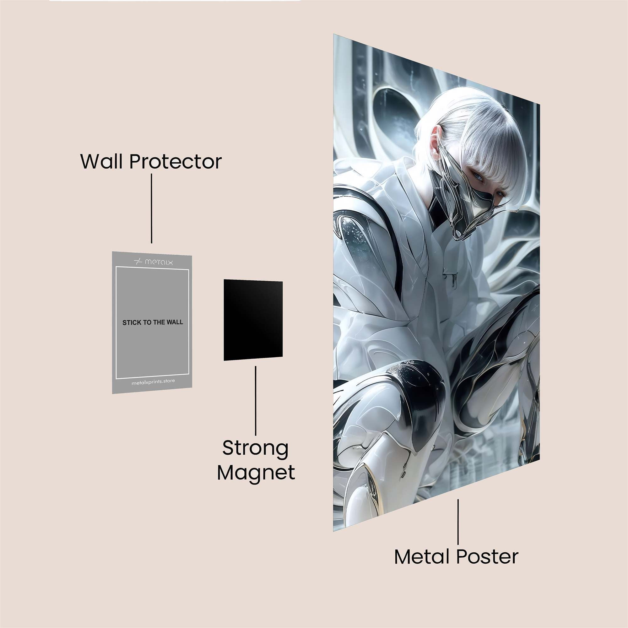 YinYang Glow Safe Wall Magnetic / M