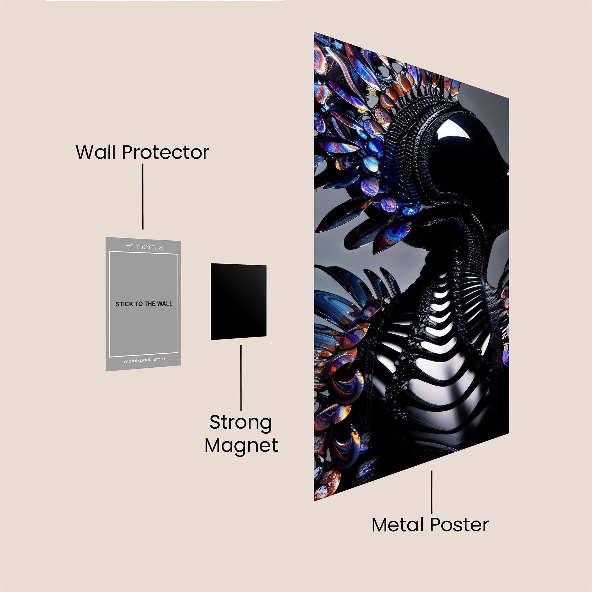 Noob Saibot Safe Wall Magnetic / M