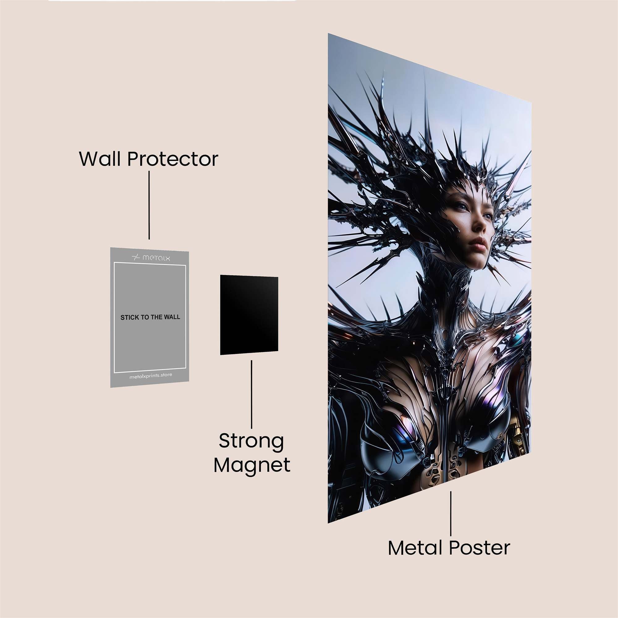 Santa Groovy Safe Wall Magnetic / M