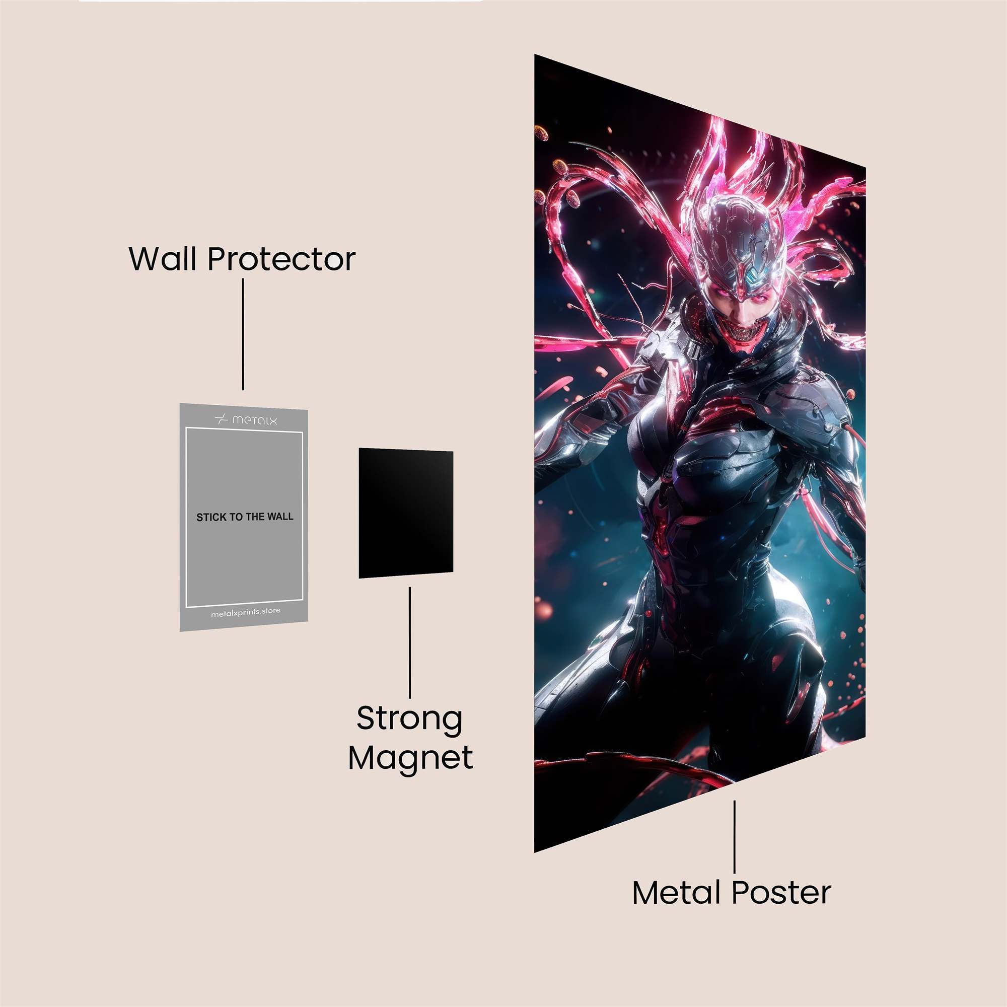 Poseidon Enraged Safe Wall Magnetic / M