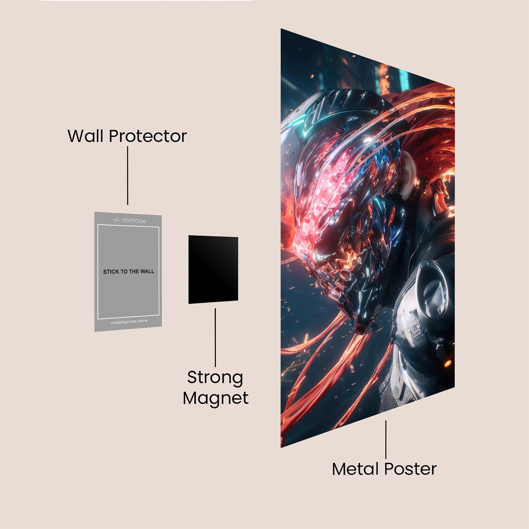 Leopard Luminos Safe Wall Magnetic / M