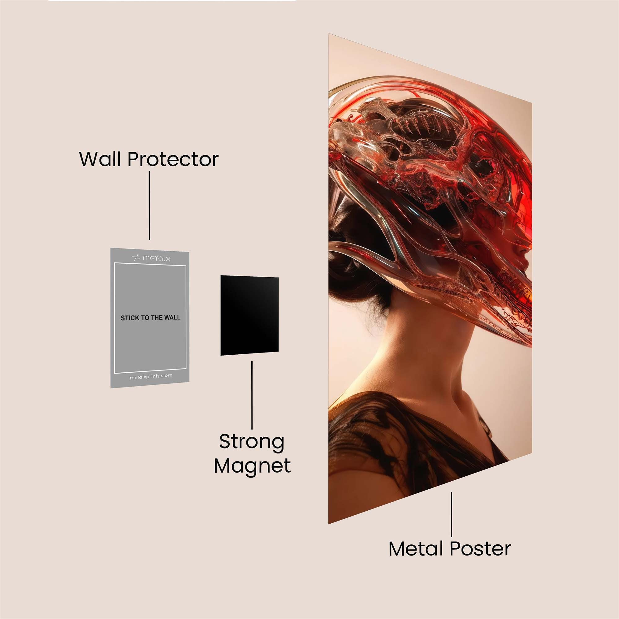 Gothic Rose Safe Wall Magnetic / M