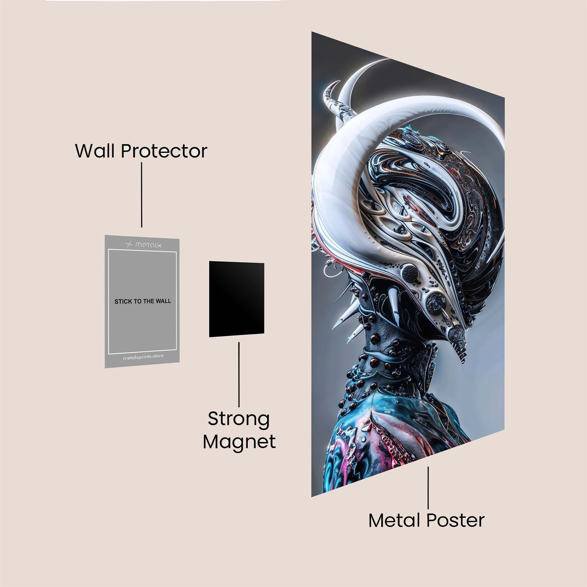 Jewel Snail Safe Wall Magnetic / M