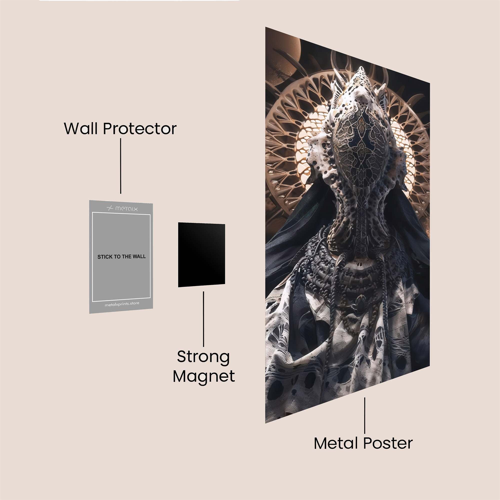 Wolf Blaze Safe Wall Magnetic / M