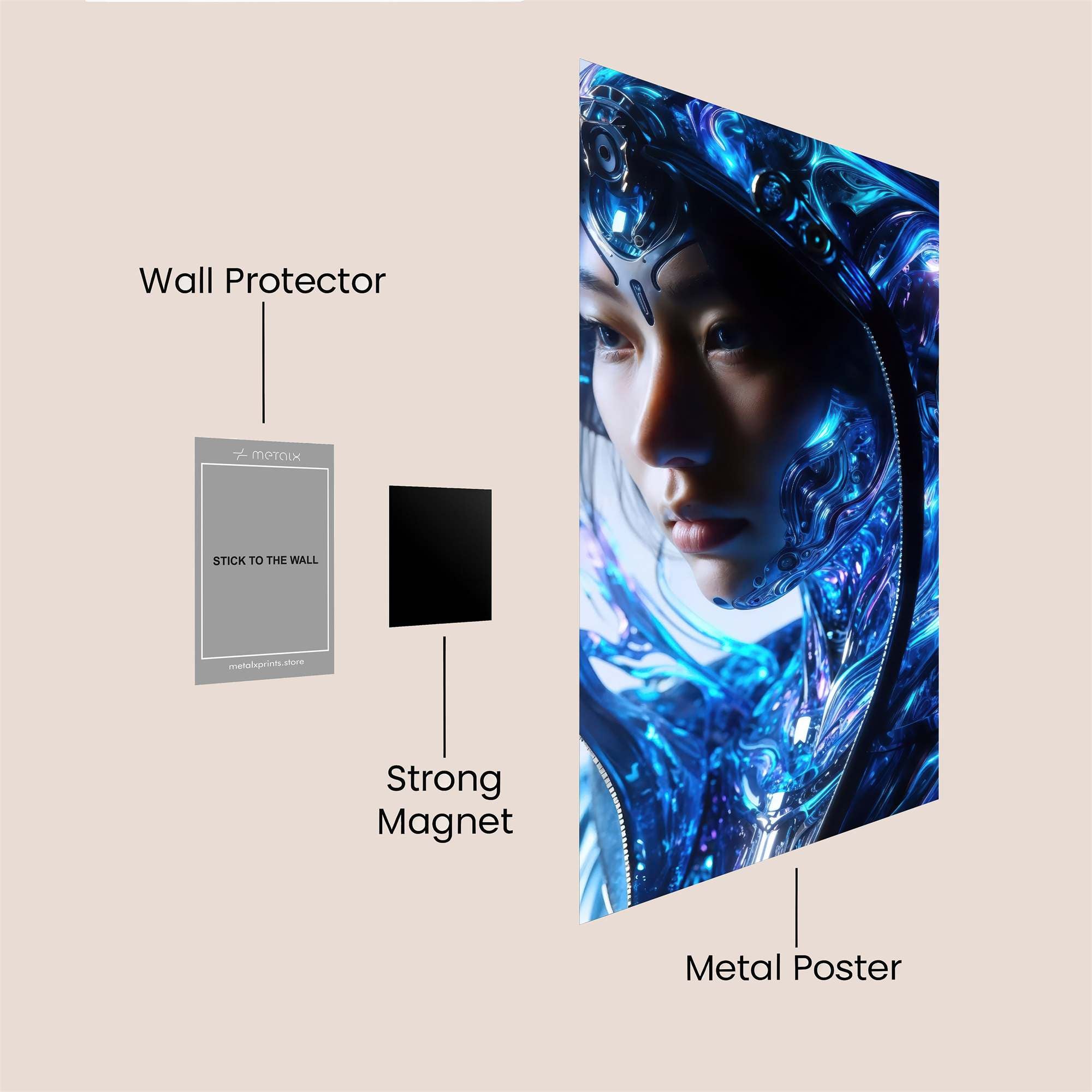 Wolf Blaze Safe Wall Magnetic / M