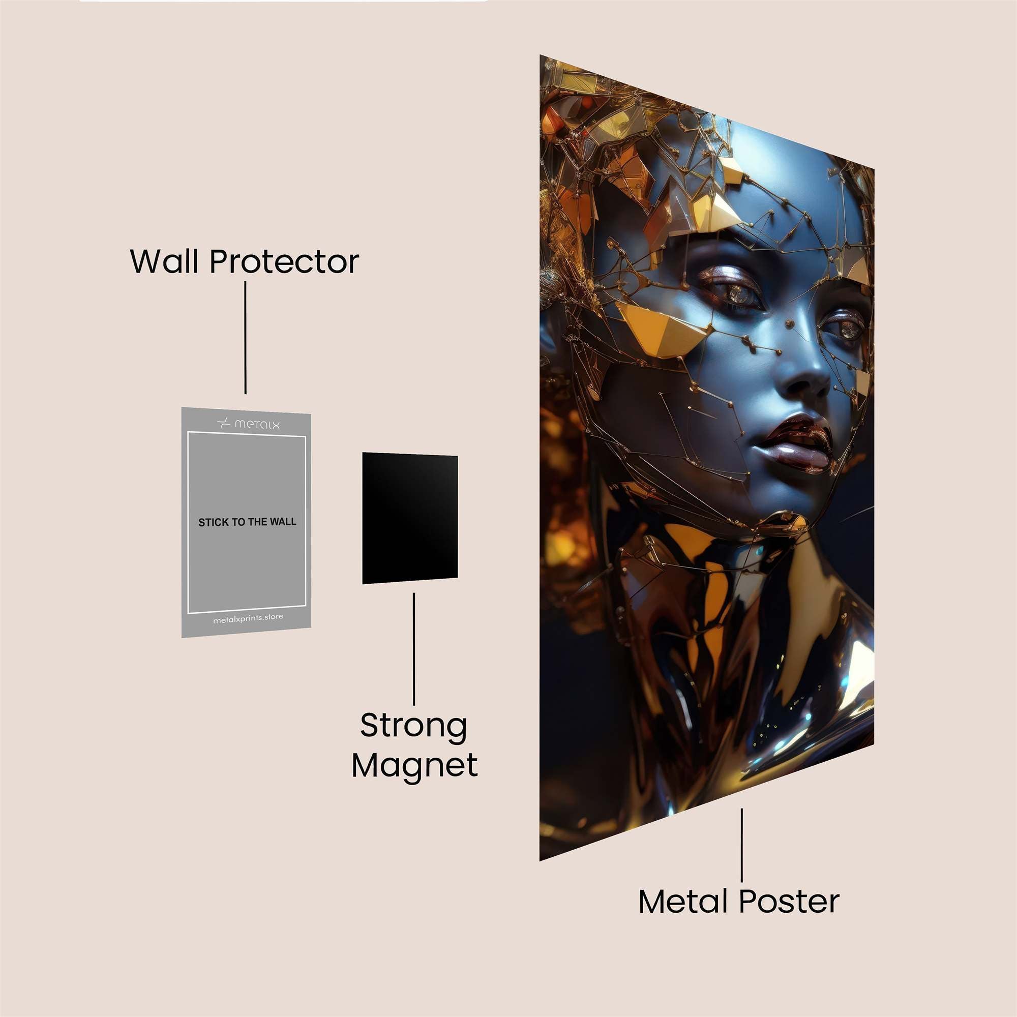 Superman Cybernetic Safe Wall Magnetic / M