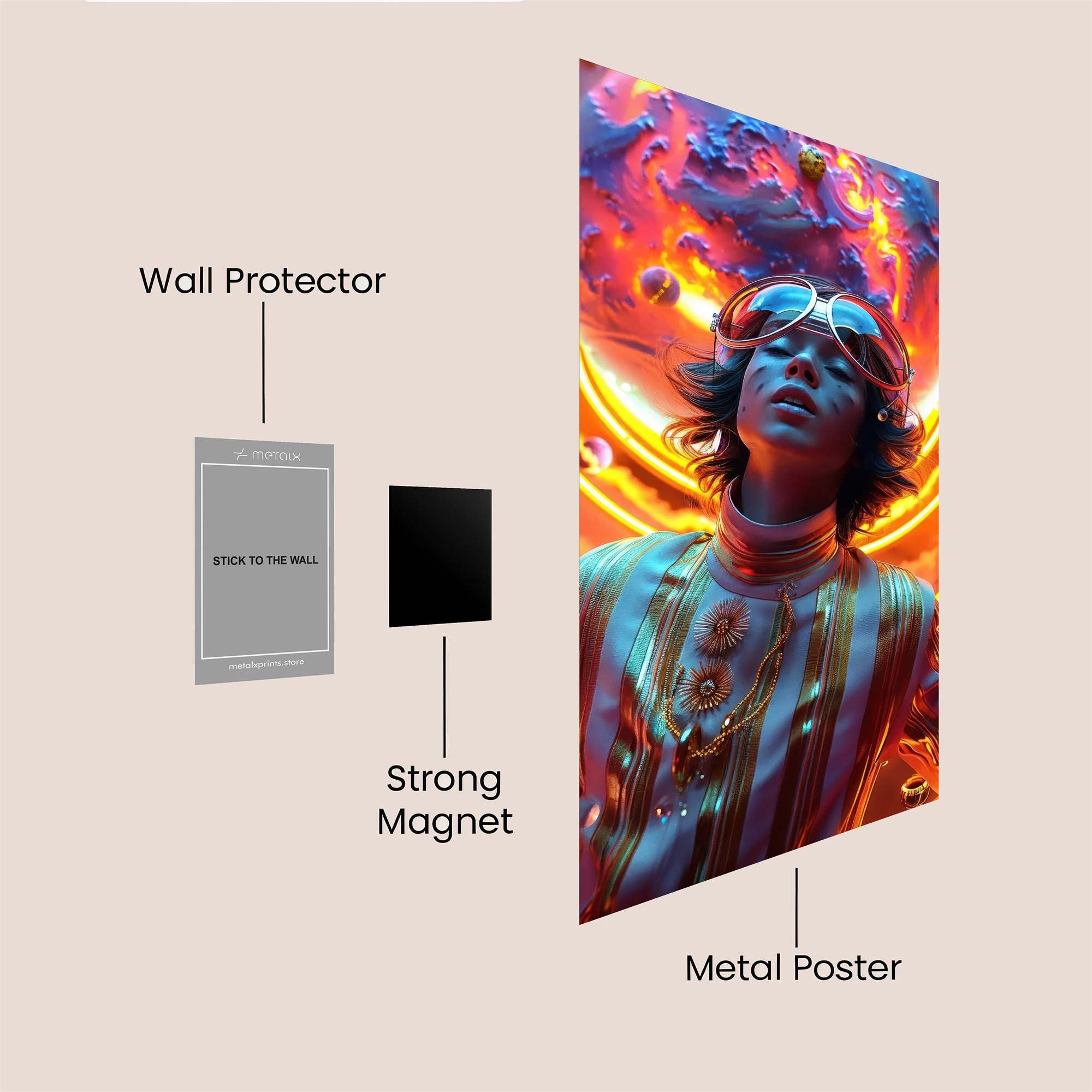 Reeves Neon Safe Wall Magnetic / M