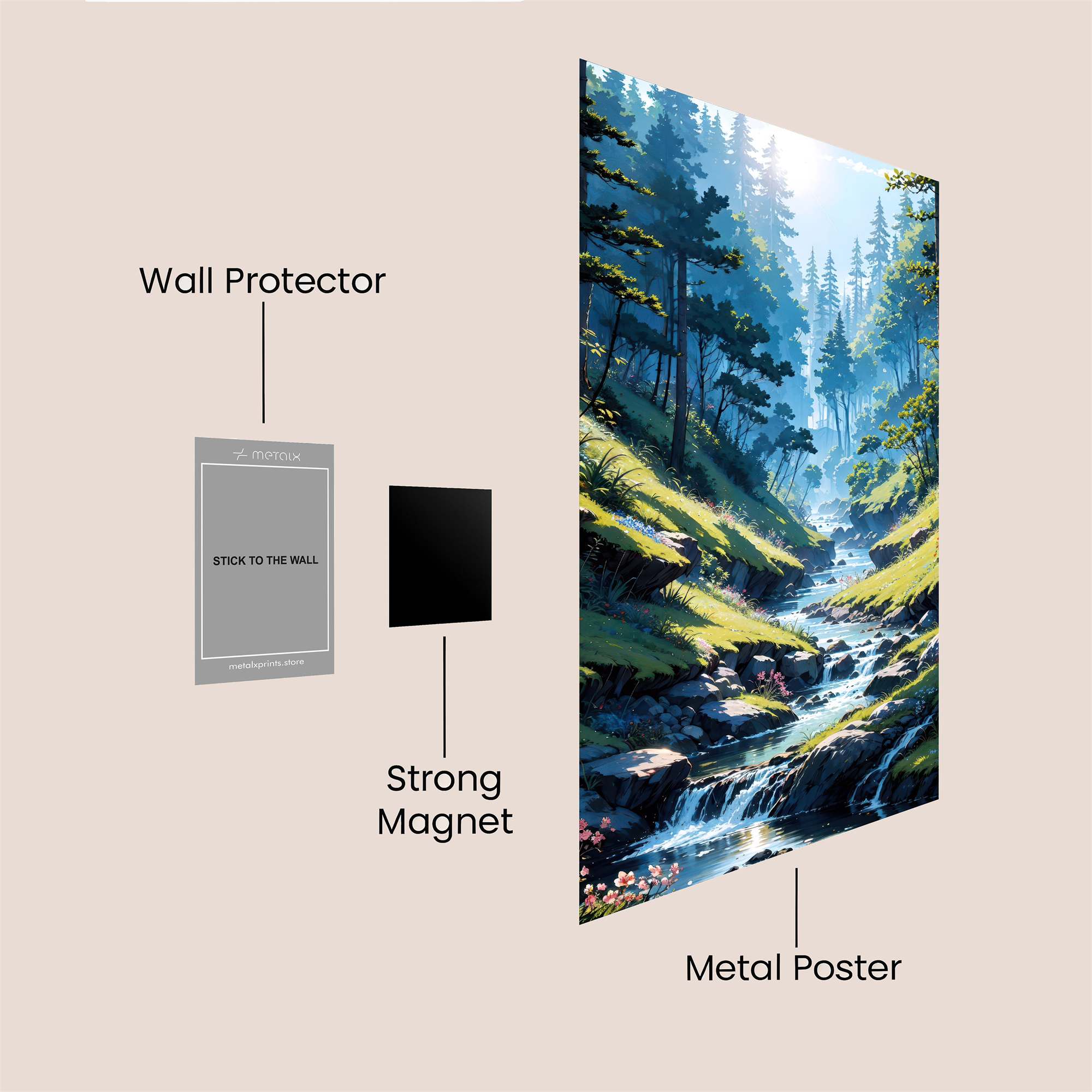 Forest Serenity Safe Wall Magnetic / M