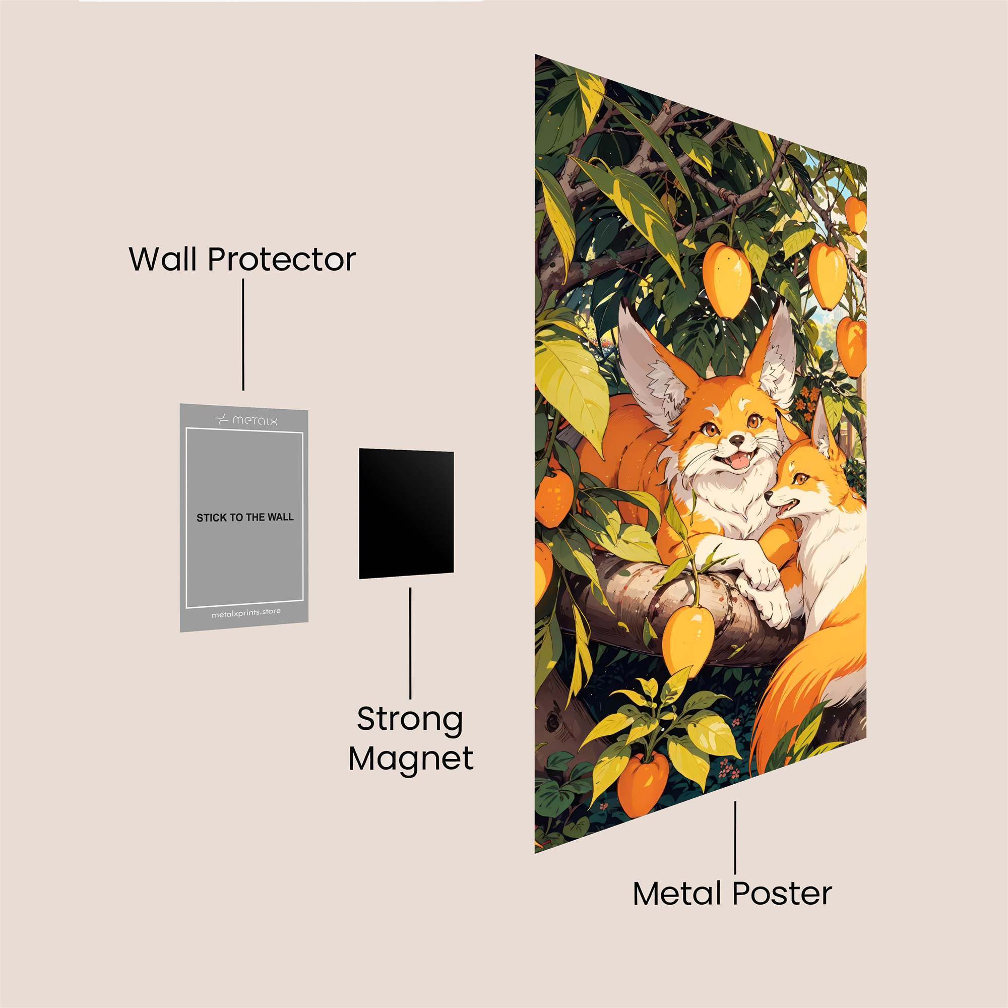 Foxes Frolic Safe Wall Magnetic / M