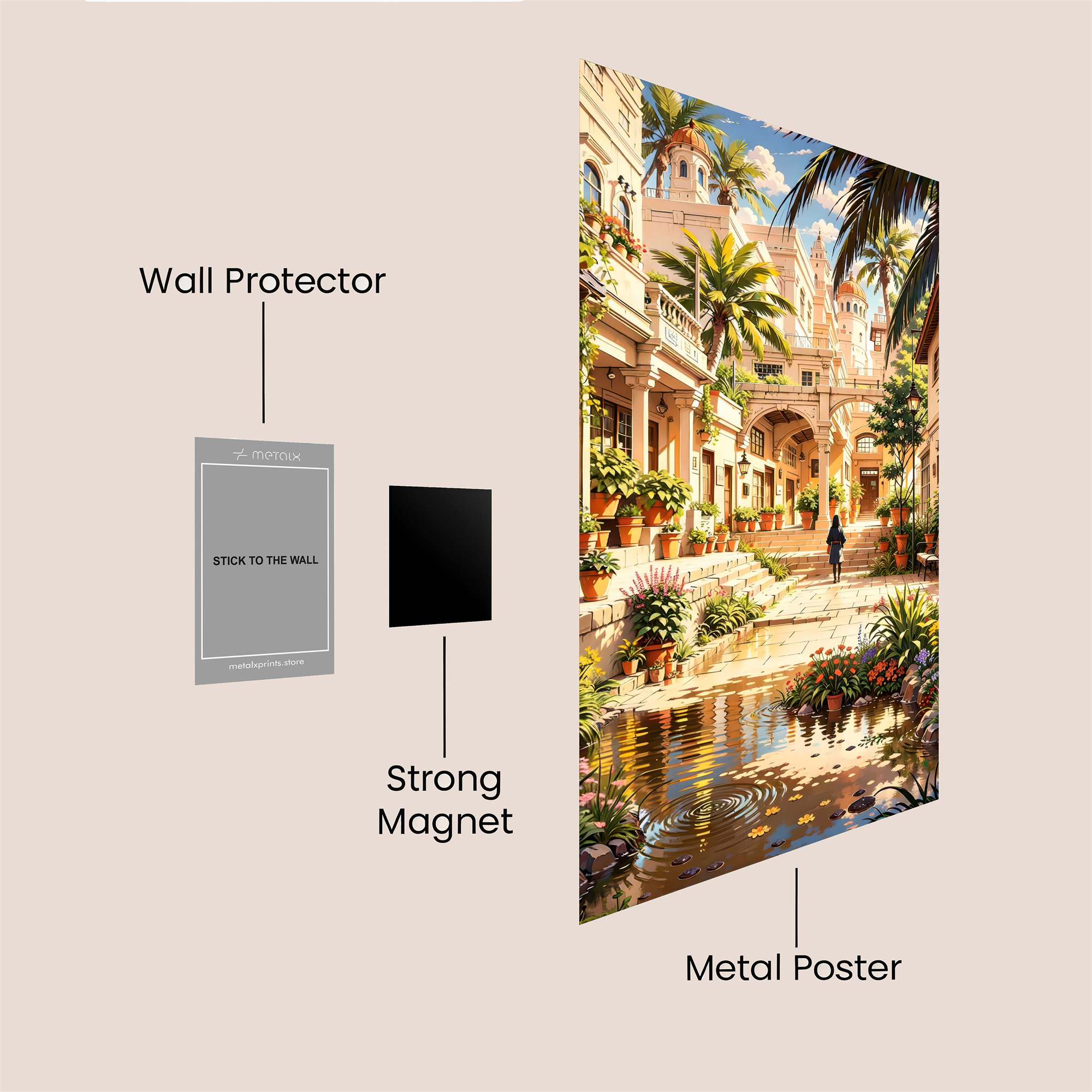 Mediterranean Serenity Safe Wall Magnetic / M