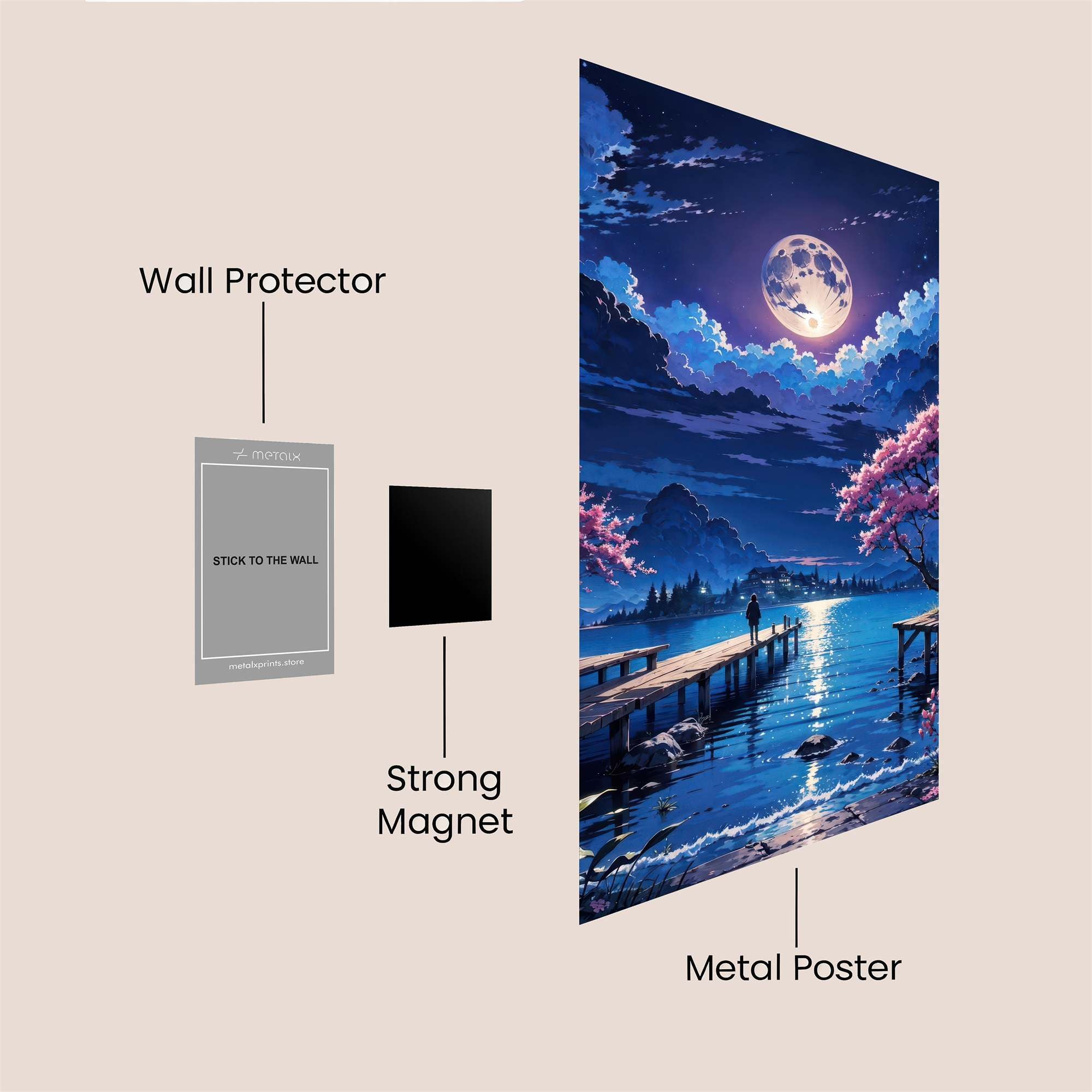 Moonlit Serenity Safe Wall Magnetic / M