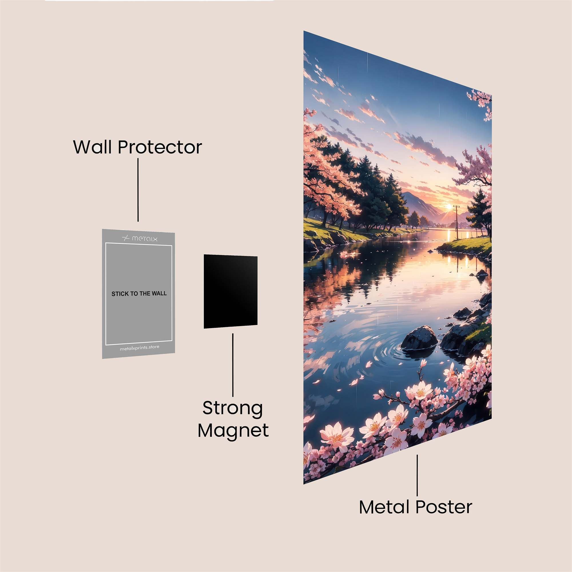 Sakura Serenity Safe Wall Magnetic / M