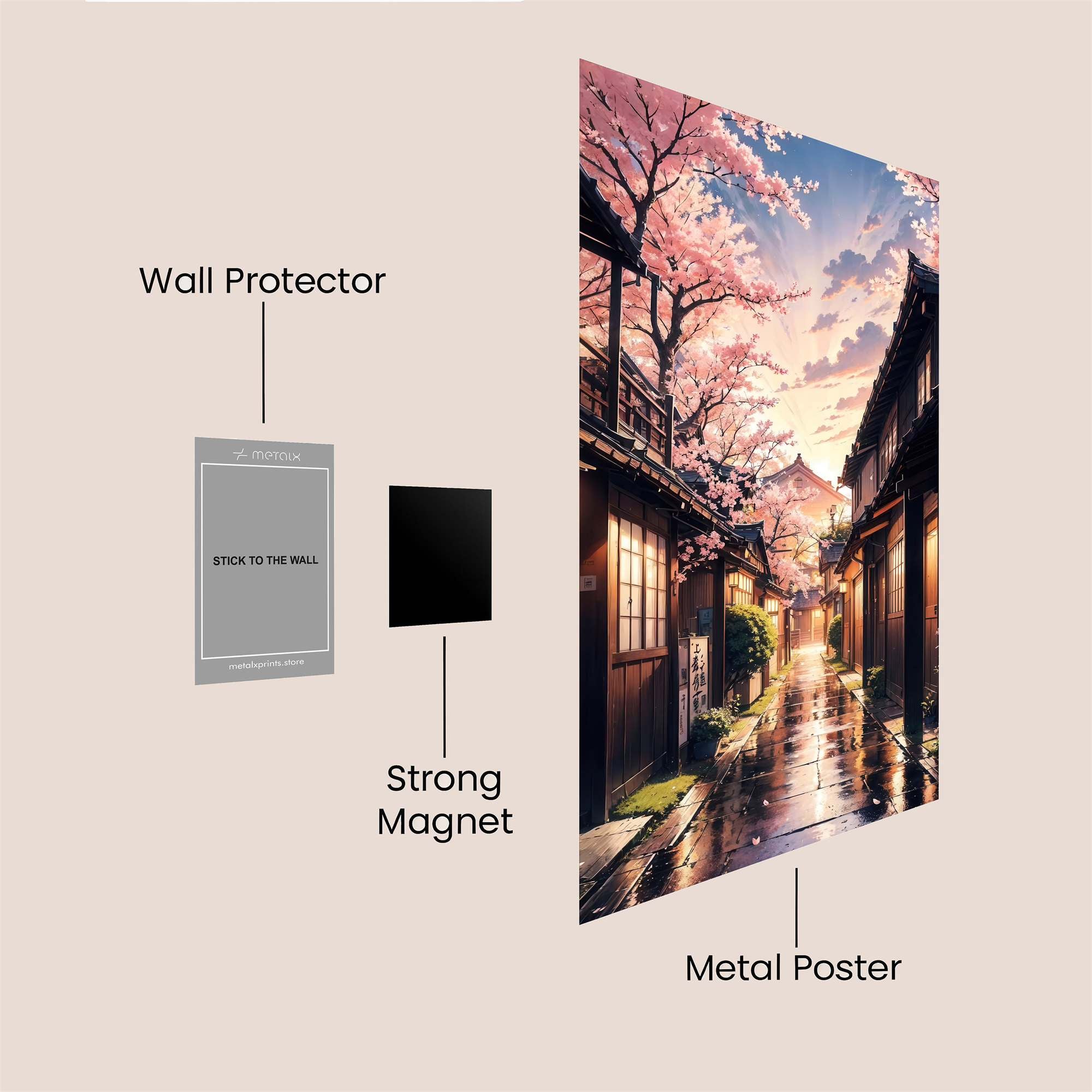 Cherry Serenity Safe Wall Magnetic / M