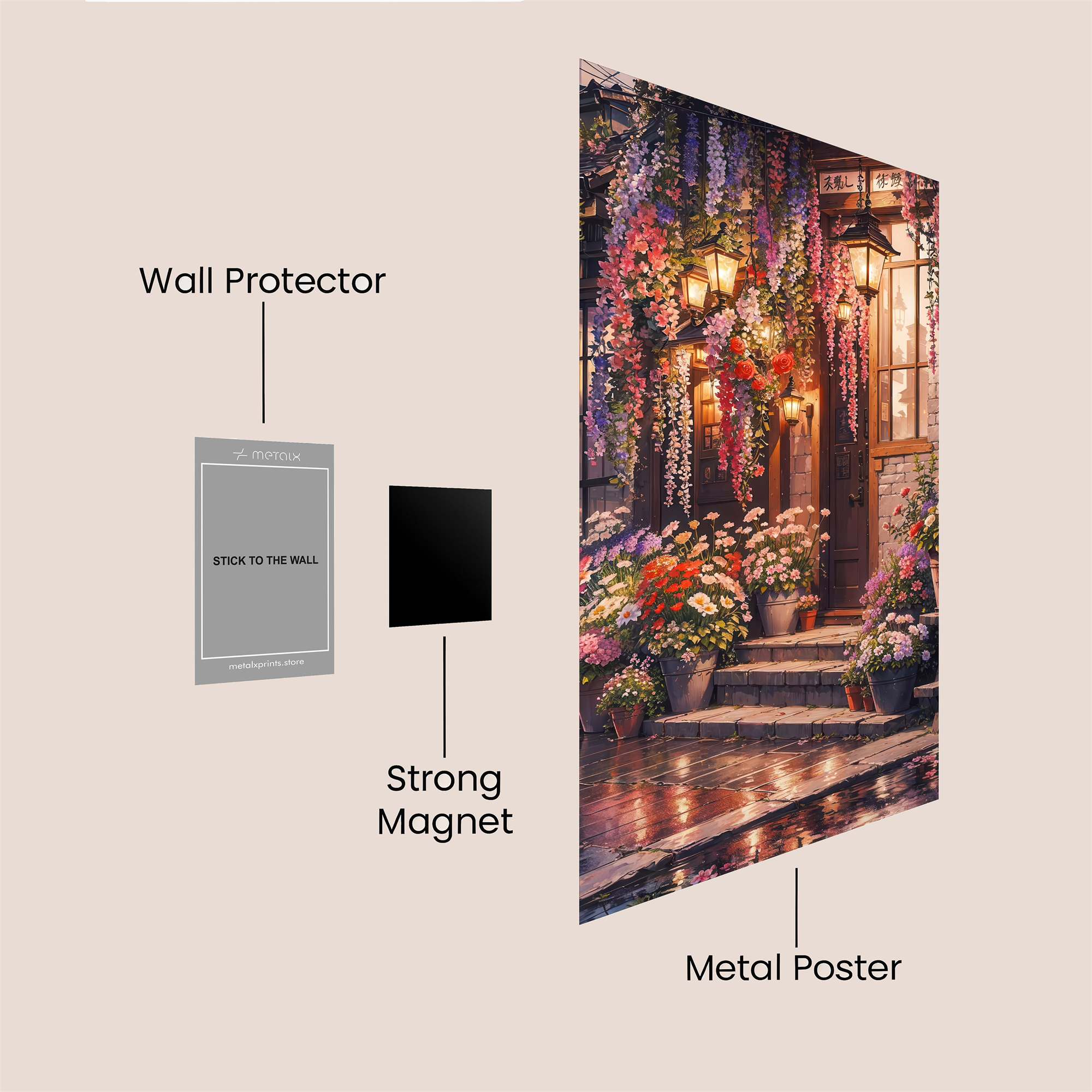 Floral Haven Safe Wall Magnetic / M