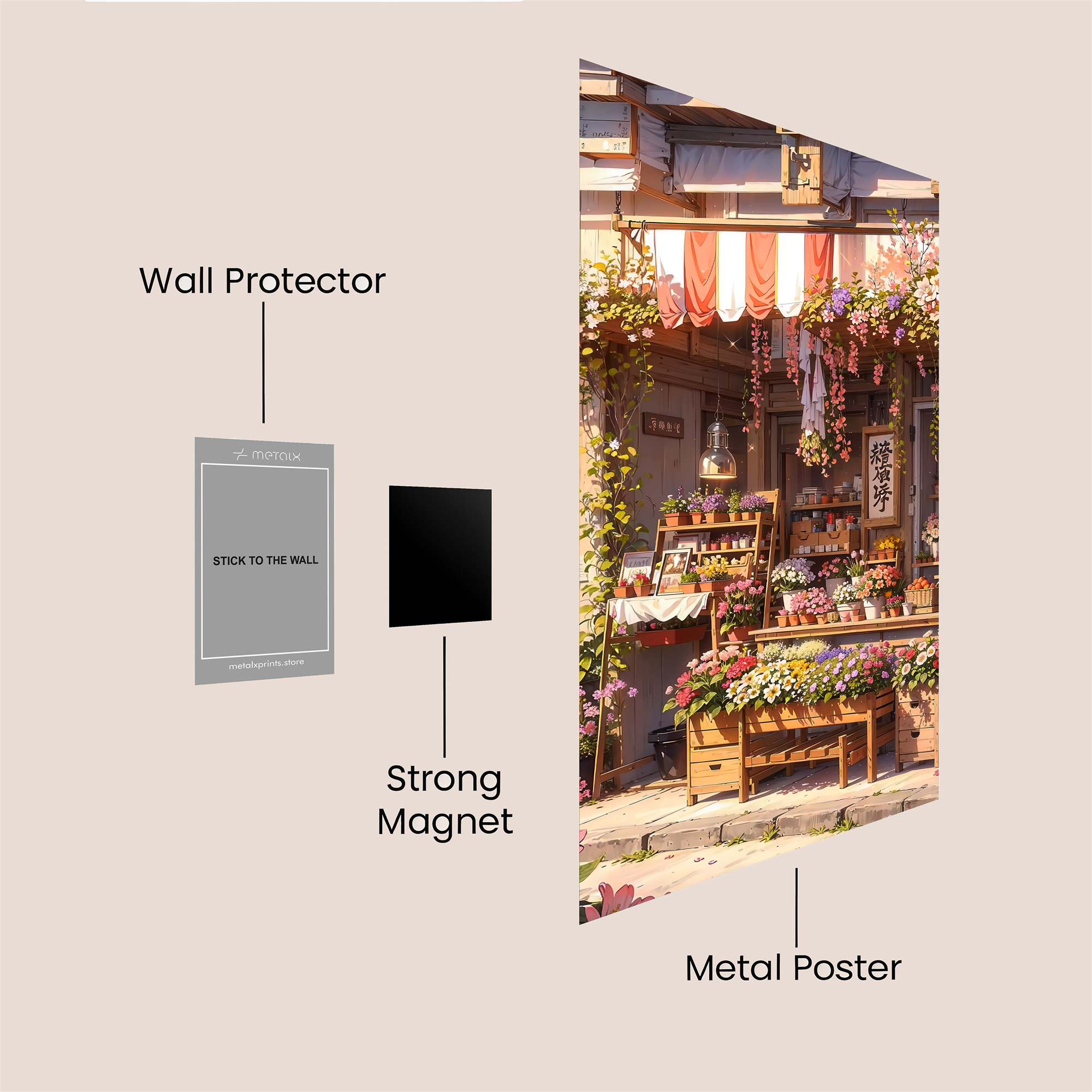 Floral Haven Safe Wall Magnetic / M