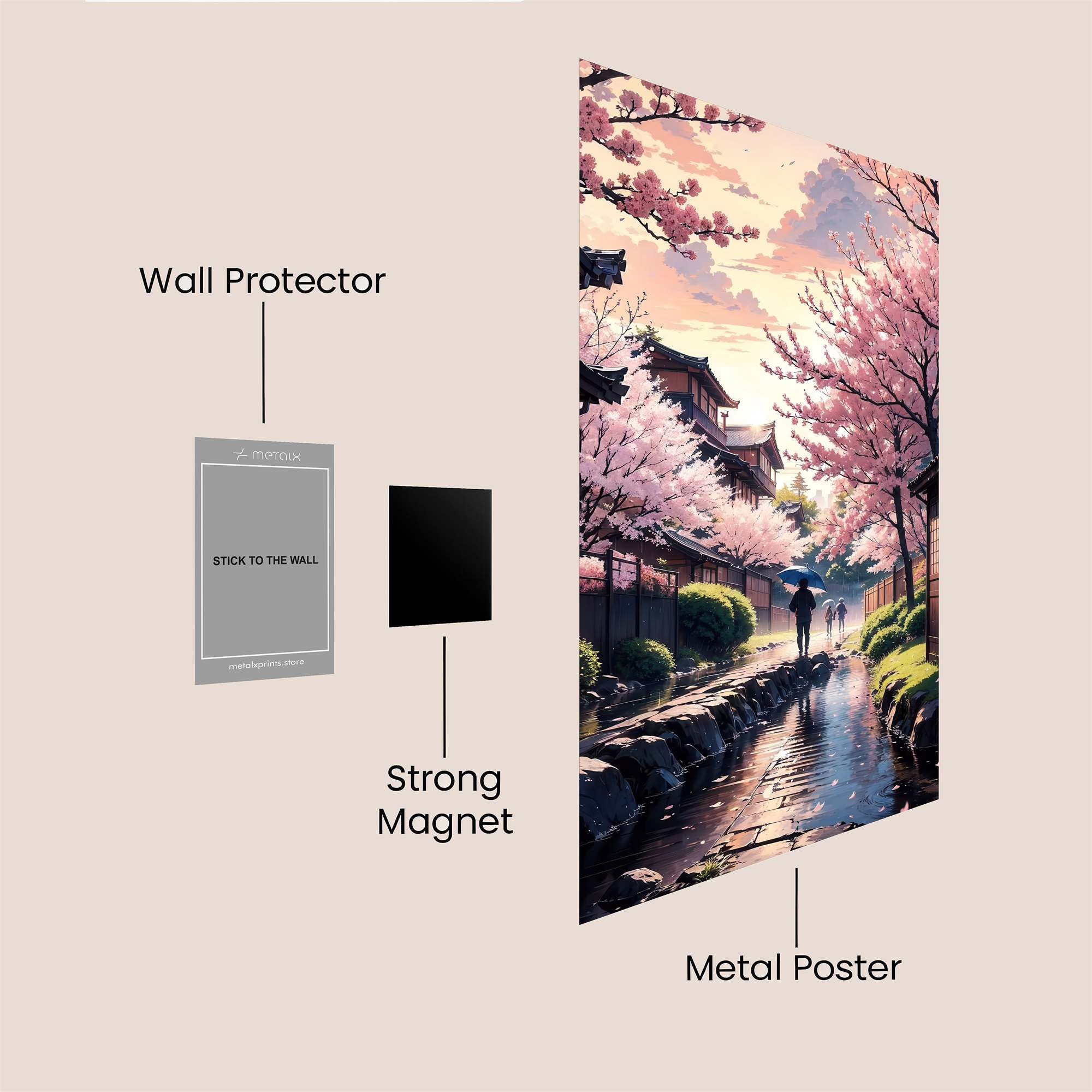 Sakura Serenity Safe Wall Magnetic / M