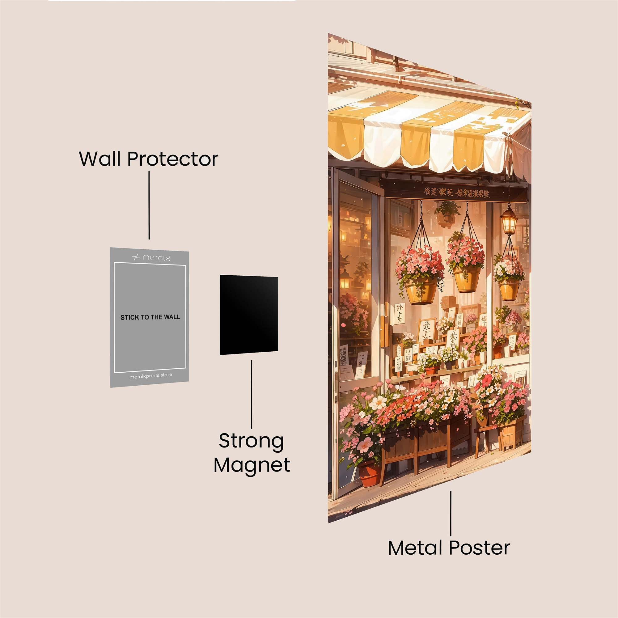 Floral Haven Safe Wall Magnetic / M