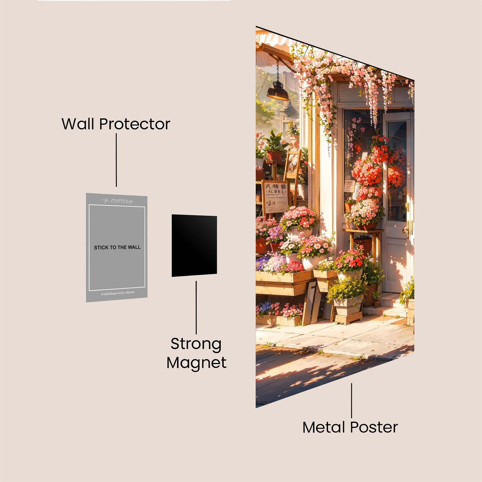 Floral Haven Safe Wall Magnetic / M