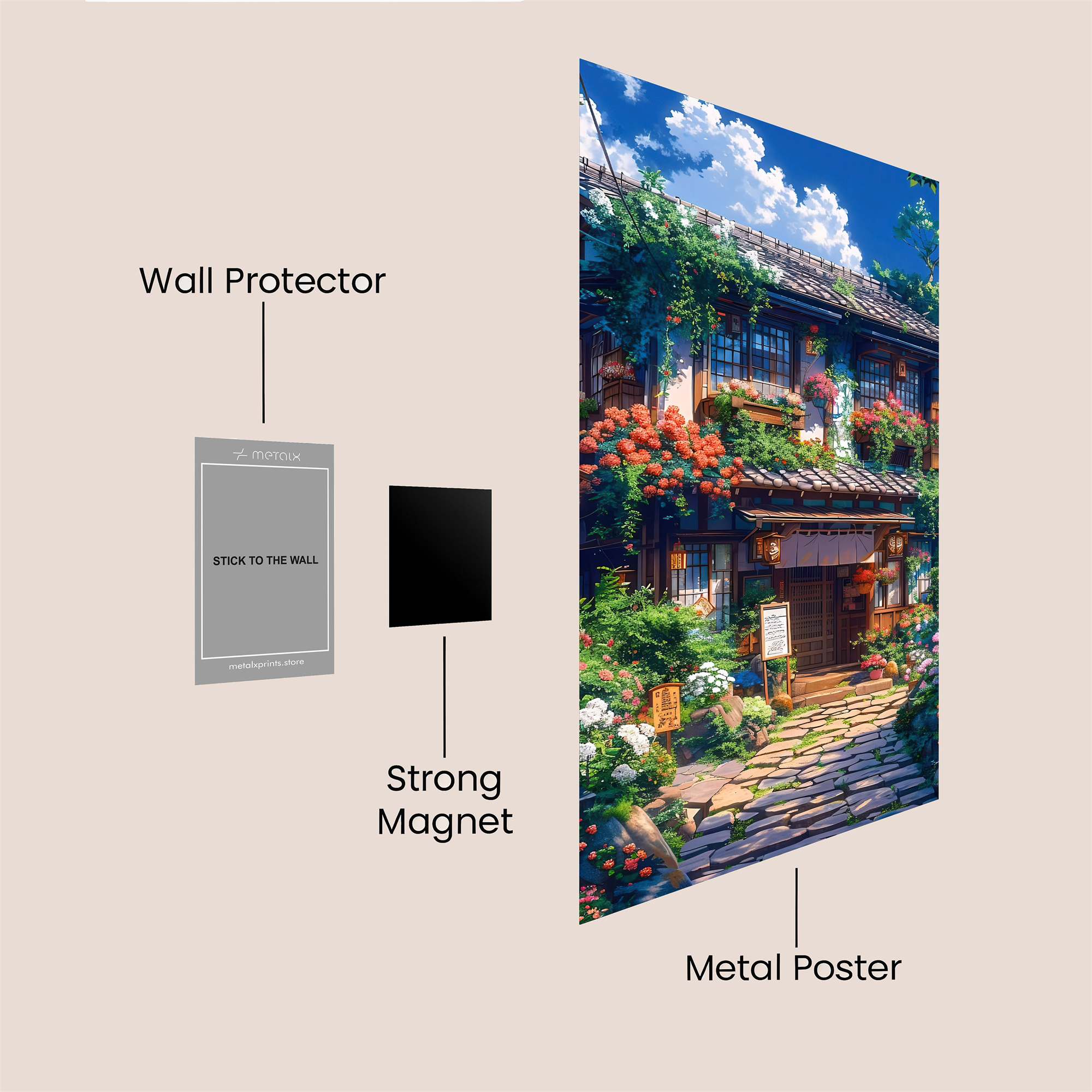 Floral Haven Safe Wall Magnetic / M