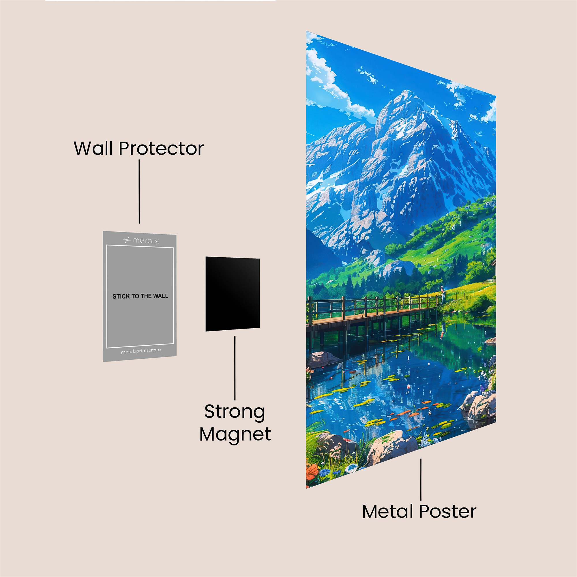 Mountain Serenity Safe Wall Magnetic / M