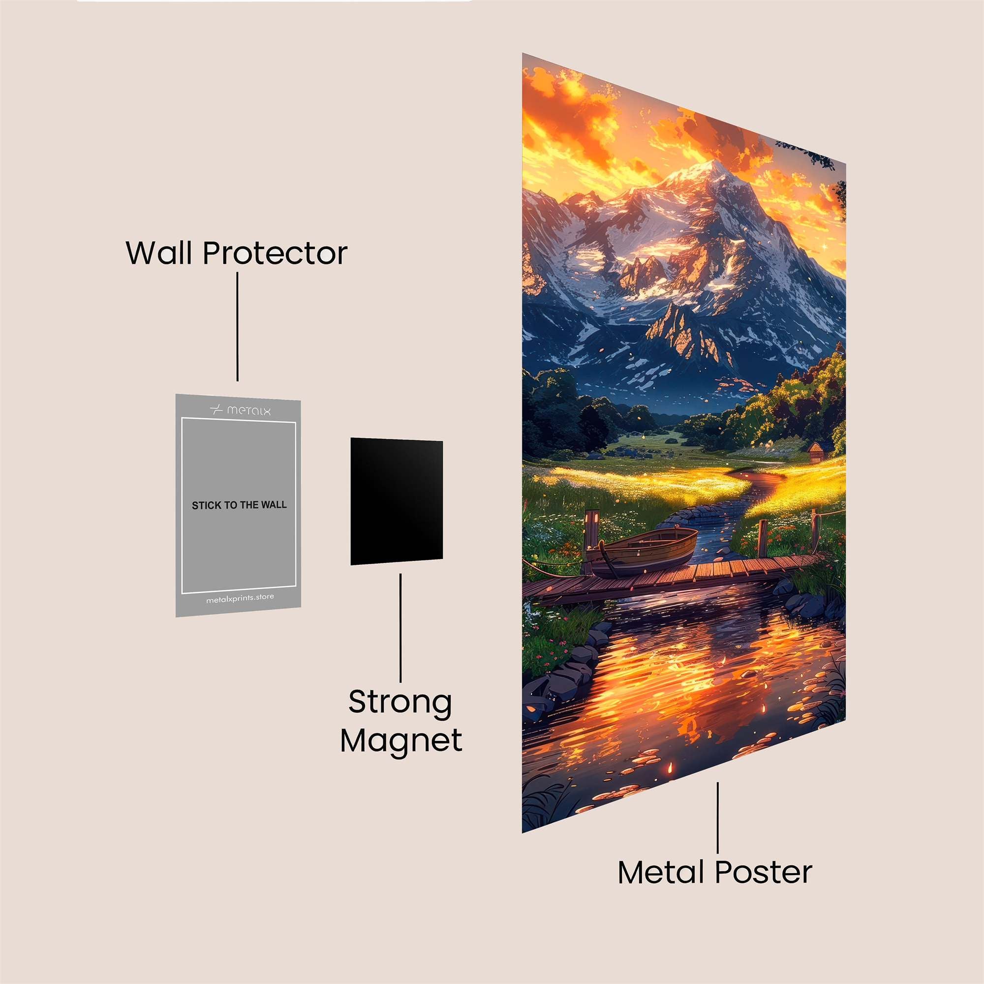 Sunset Serenity Safe Wall Magnetic / M