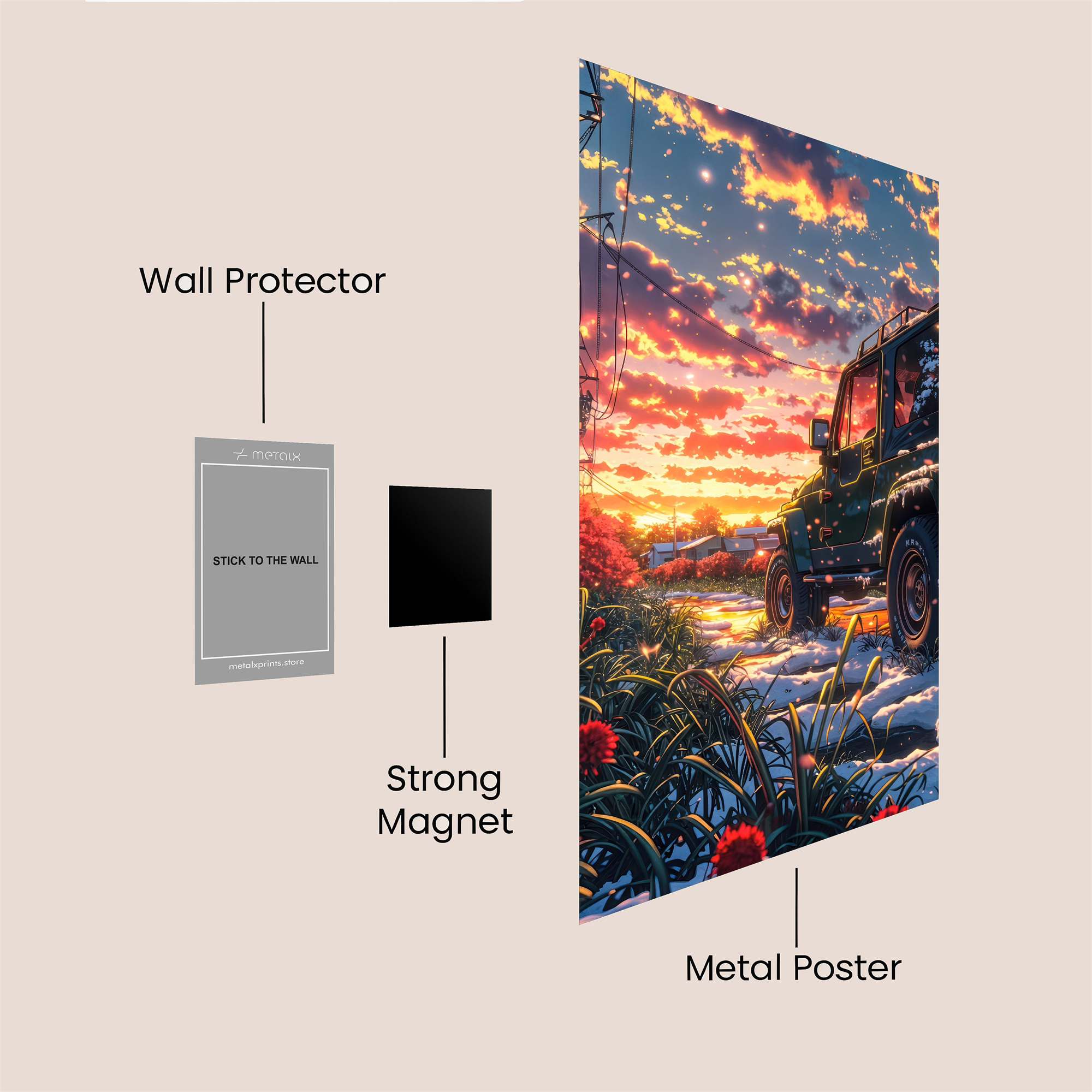 Sunset Serenity Safe Wall Magnetic / M