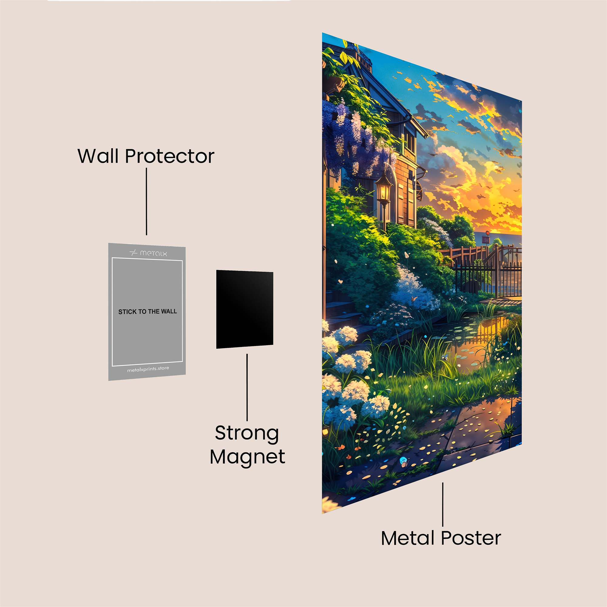 Sunset Serenity Safe Wall Magnetic / M