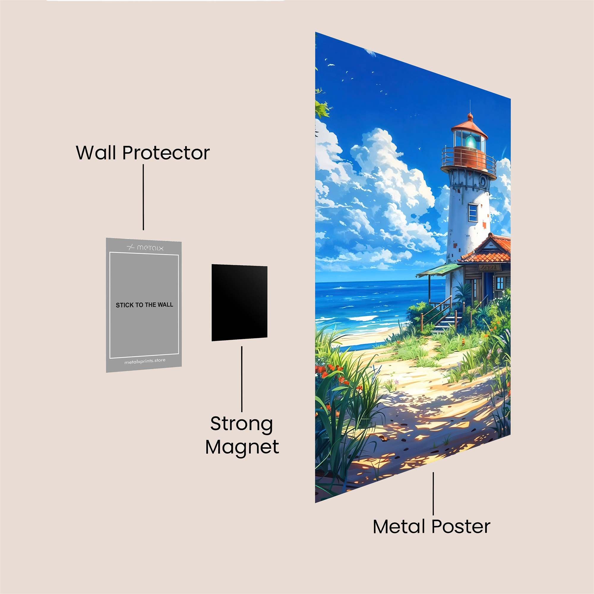 Lighthouse Serenity Safe Wall Magnetic / M