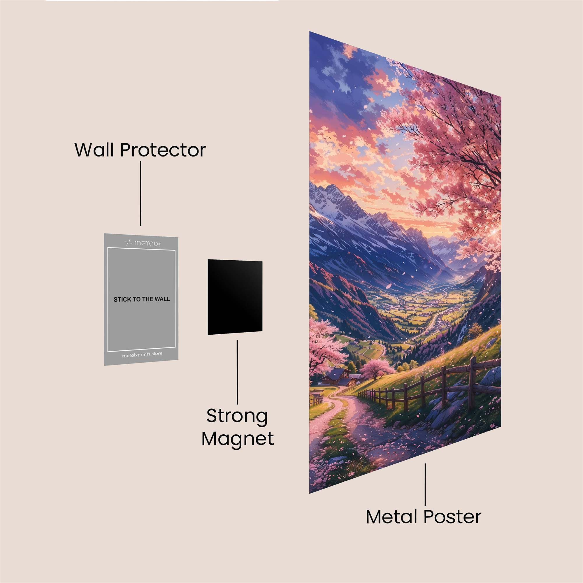 Blossom Serenity Safe Wall Magnetic / M