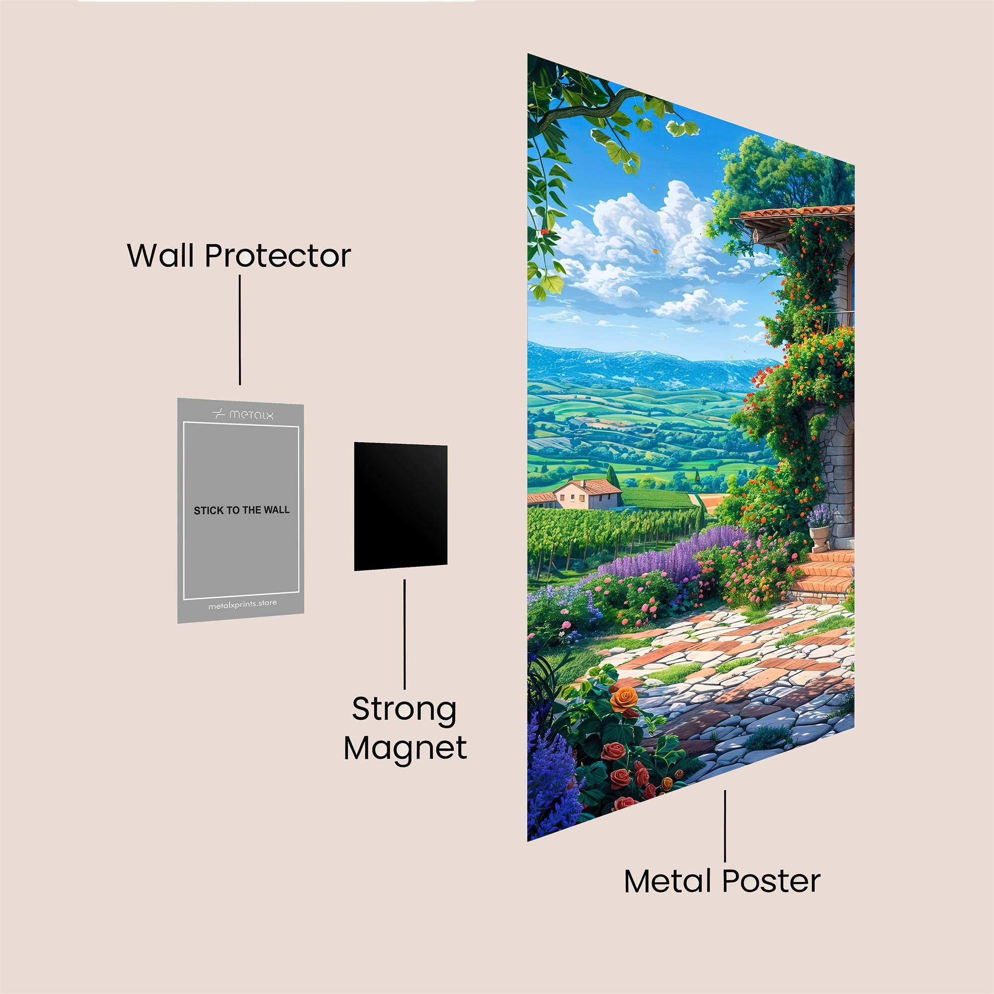 Vineyard Bliss Safe Wall Magnetic / M