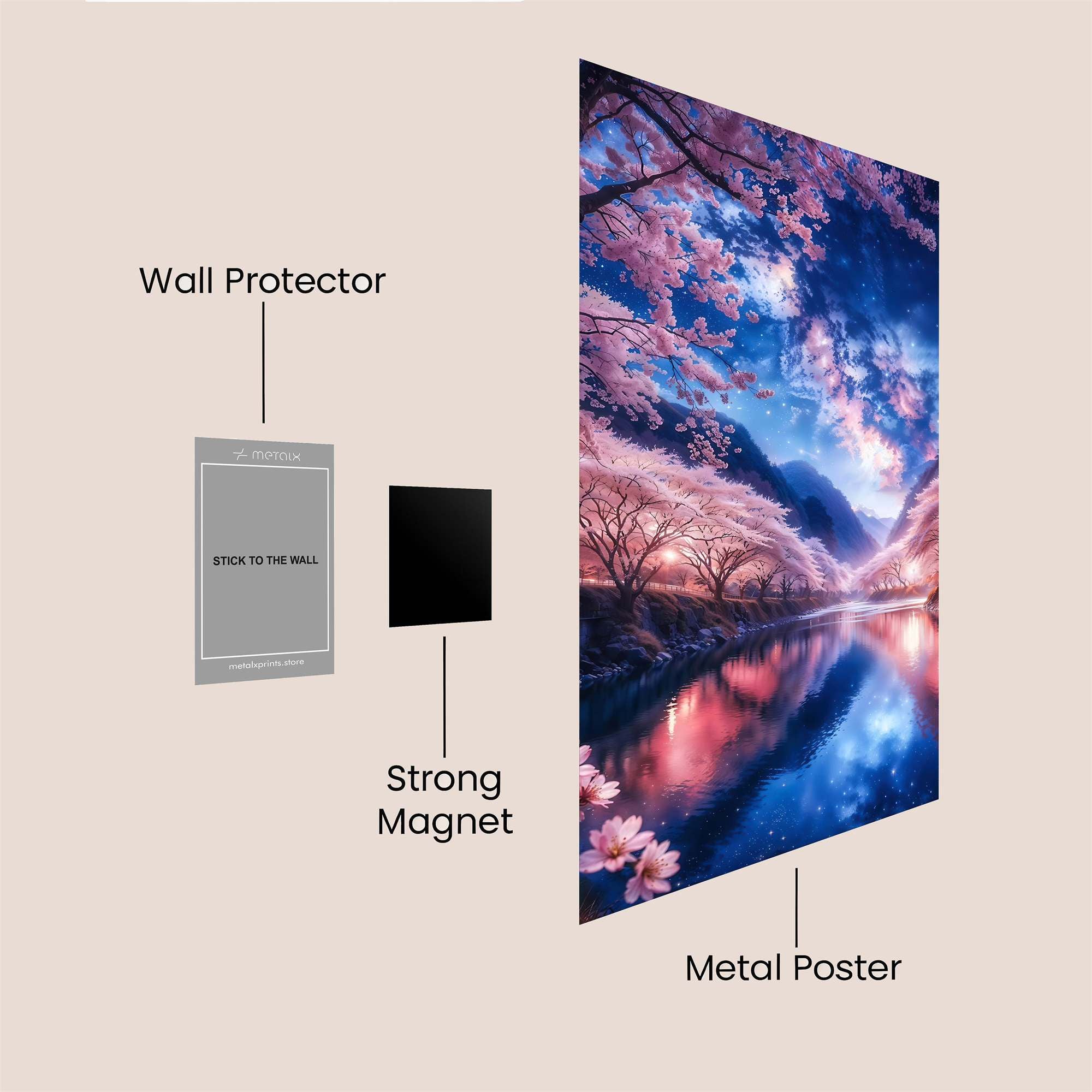 Sakura Dreamscape Safe Wall Magnetic / M