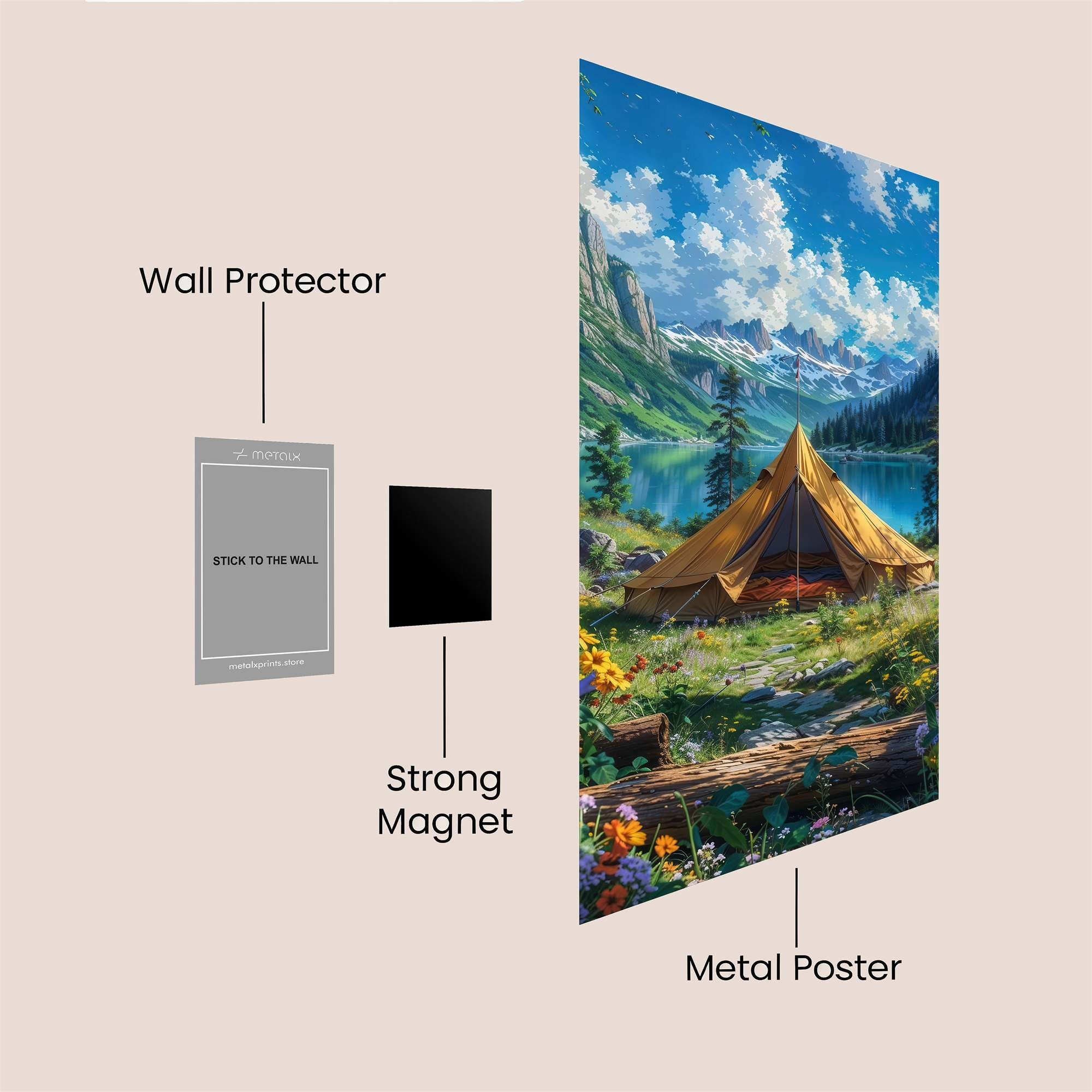 Mountain Serenity Safe Wall Magnetic / M
