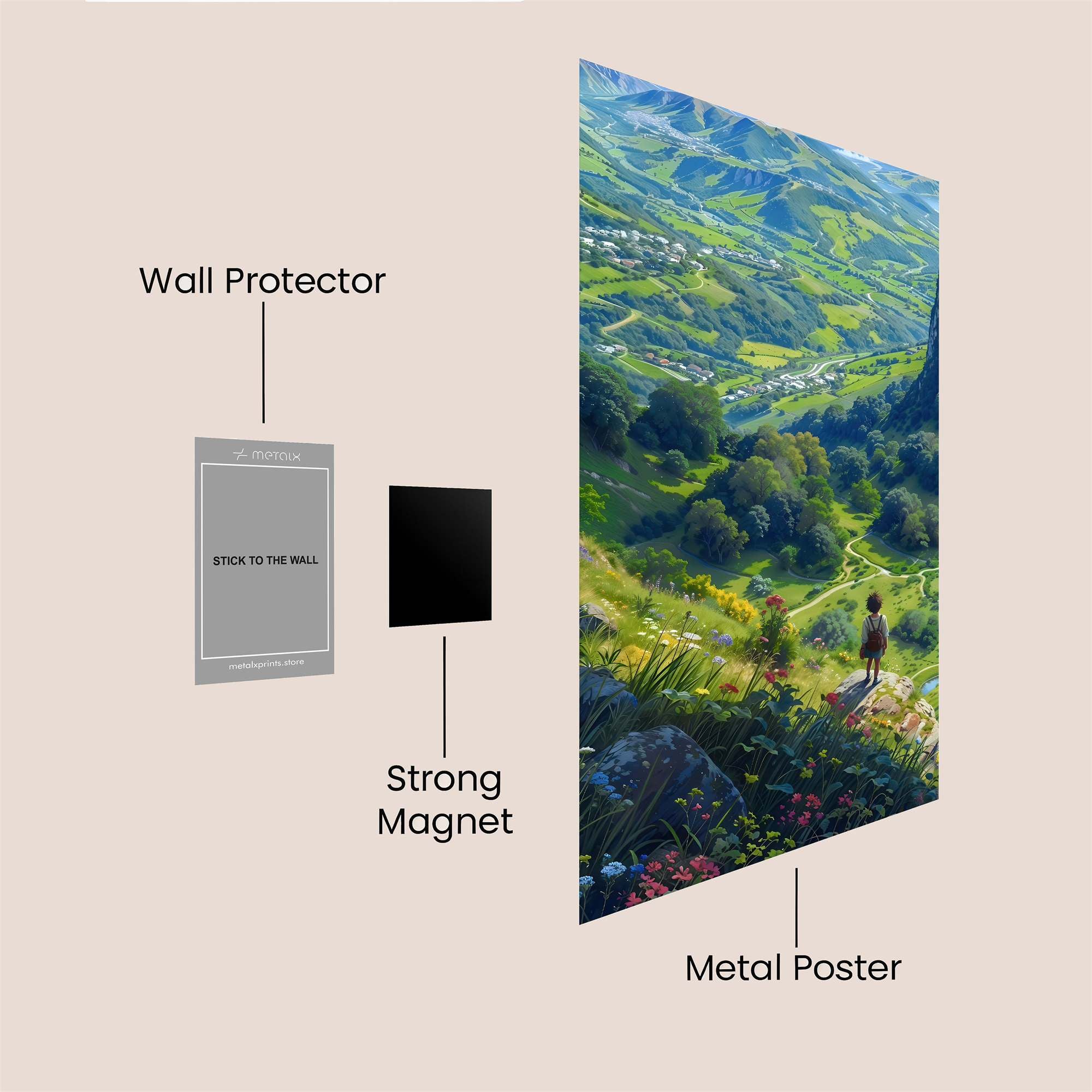 Vista Serene Safe Wall Magnetic / M