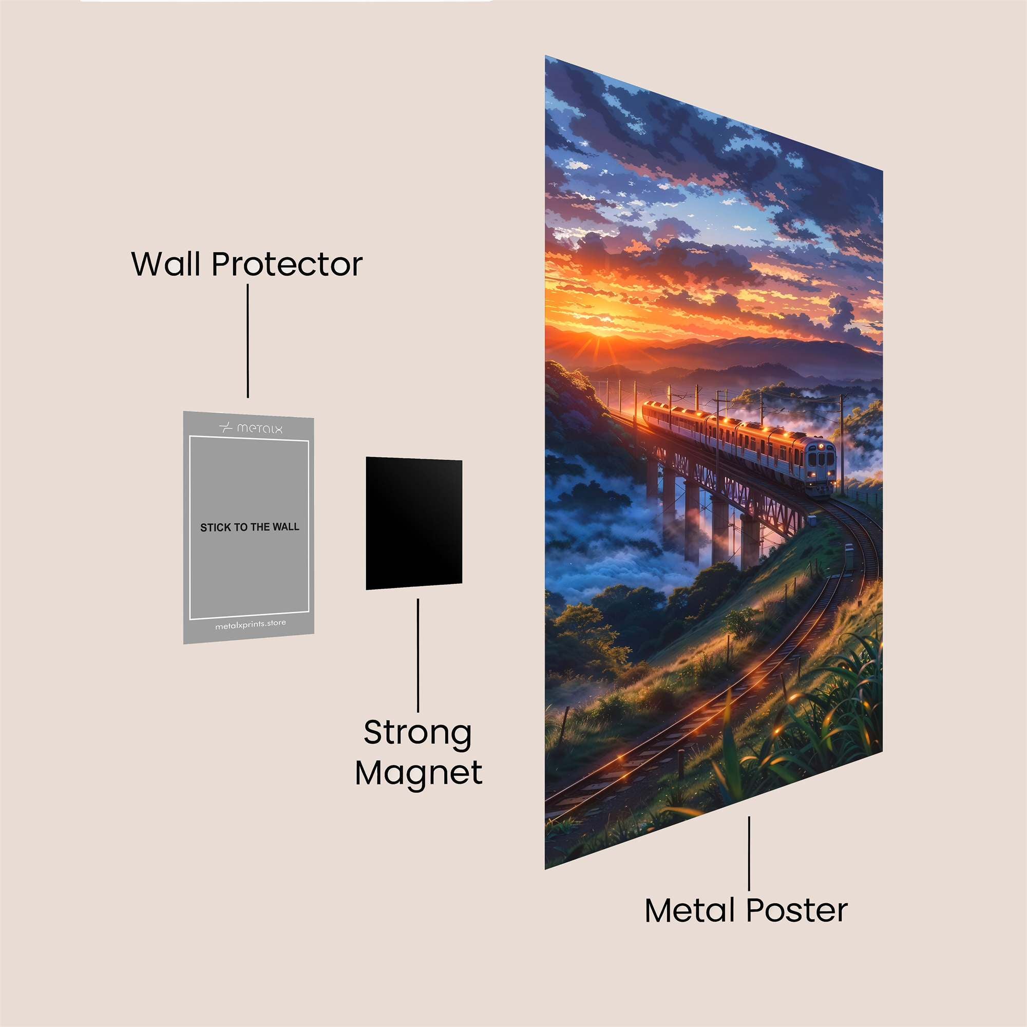 Sunset Journey Safe Wall Magnetic / M