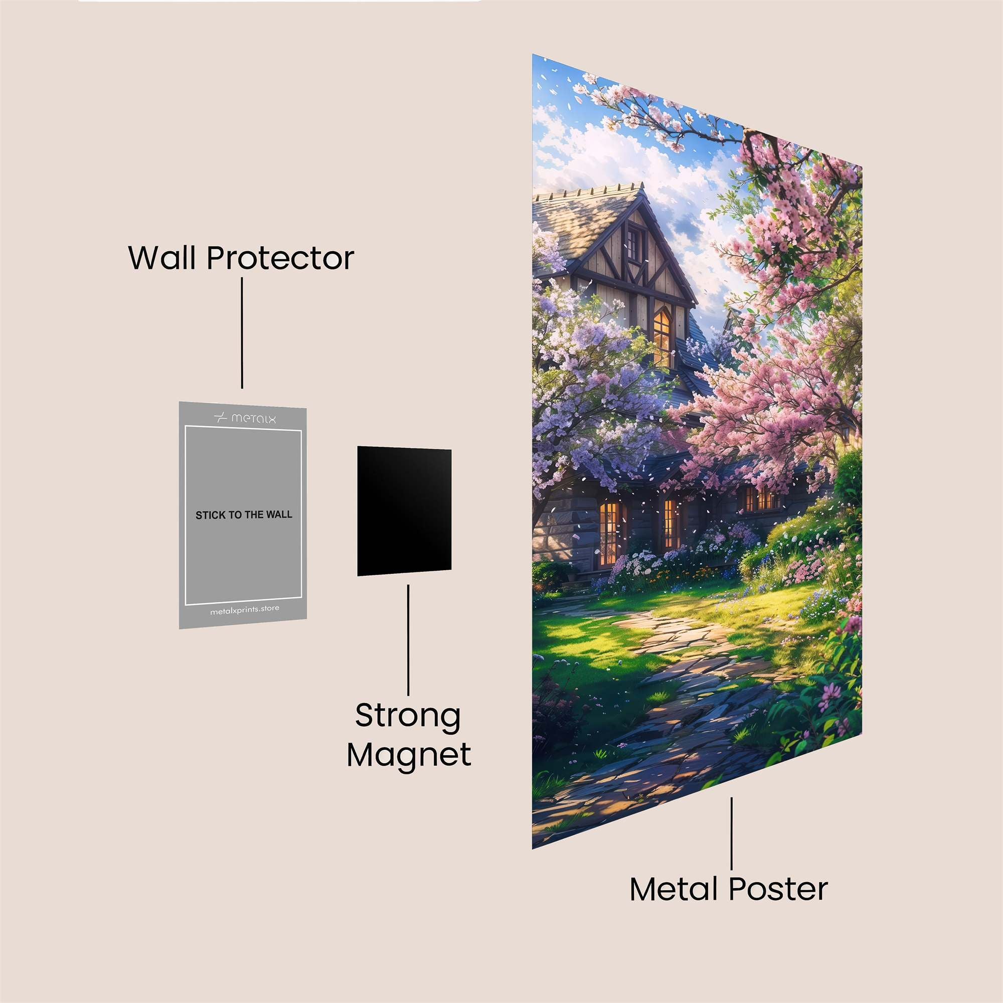 Cottage Serenity Safe Wall Magnetic / M