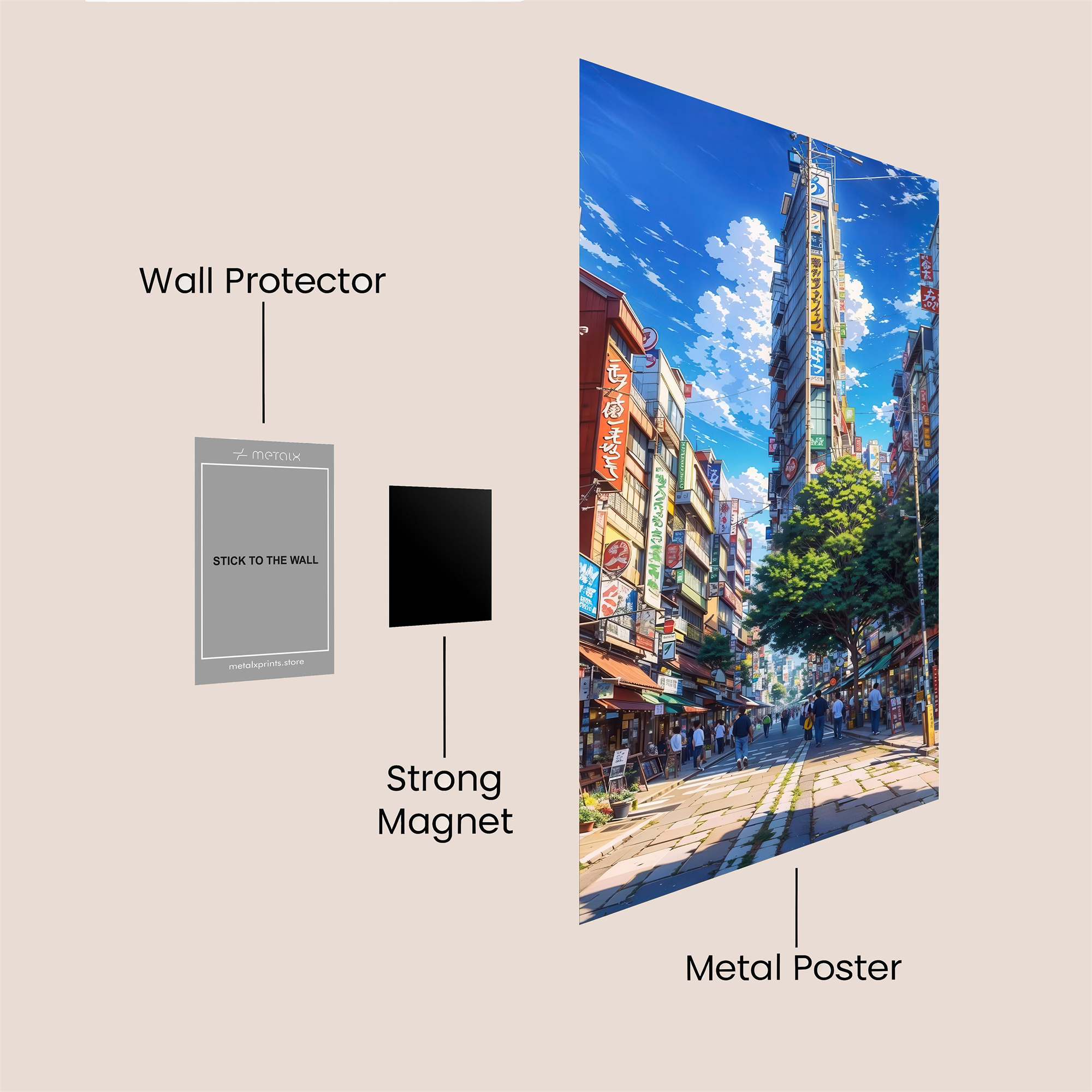 Tokyo Vibrant Safe Wall Magnetic / M