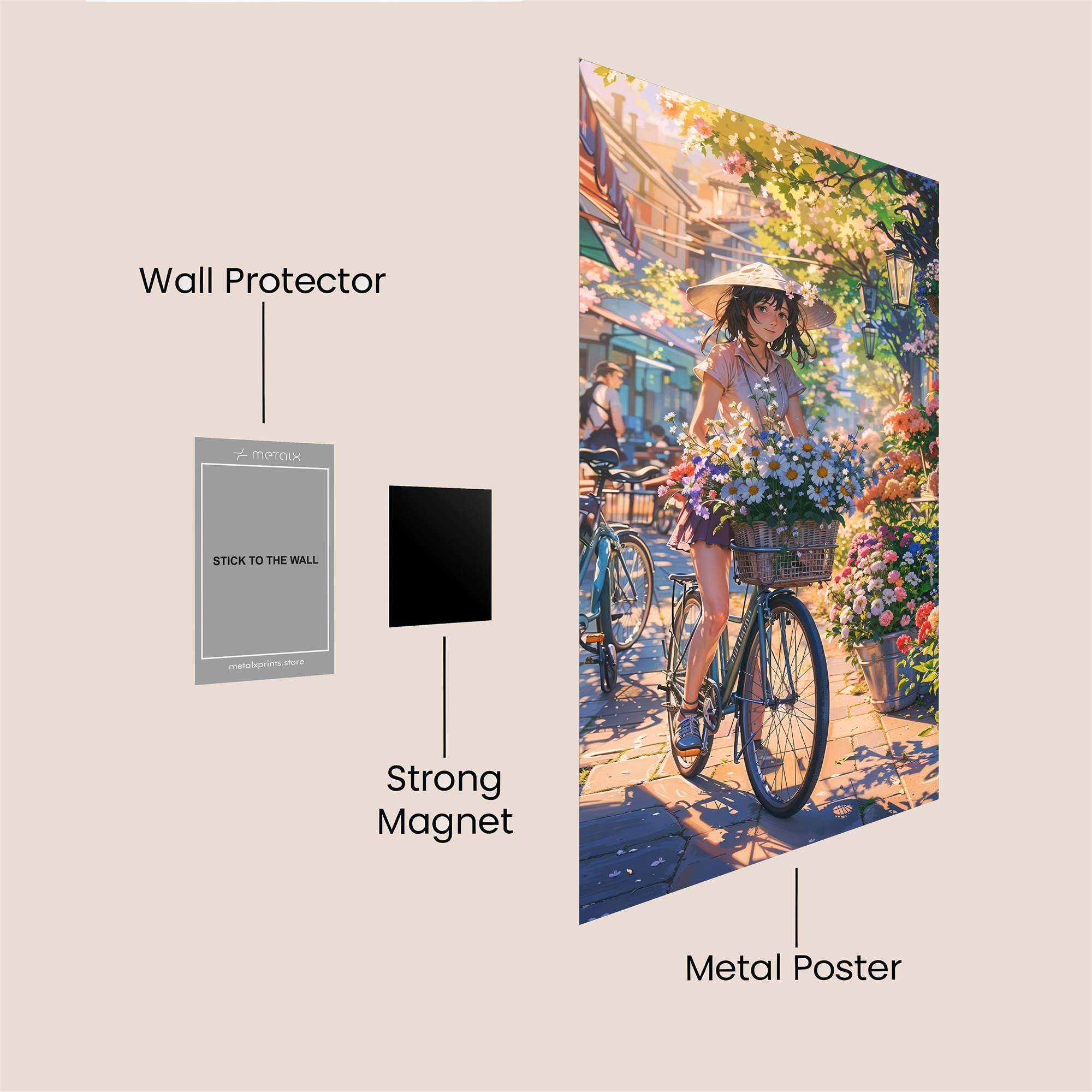 Floral Serenity Safe Wall Magnetic / M