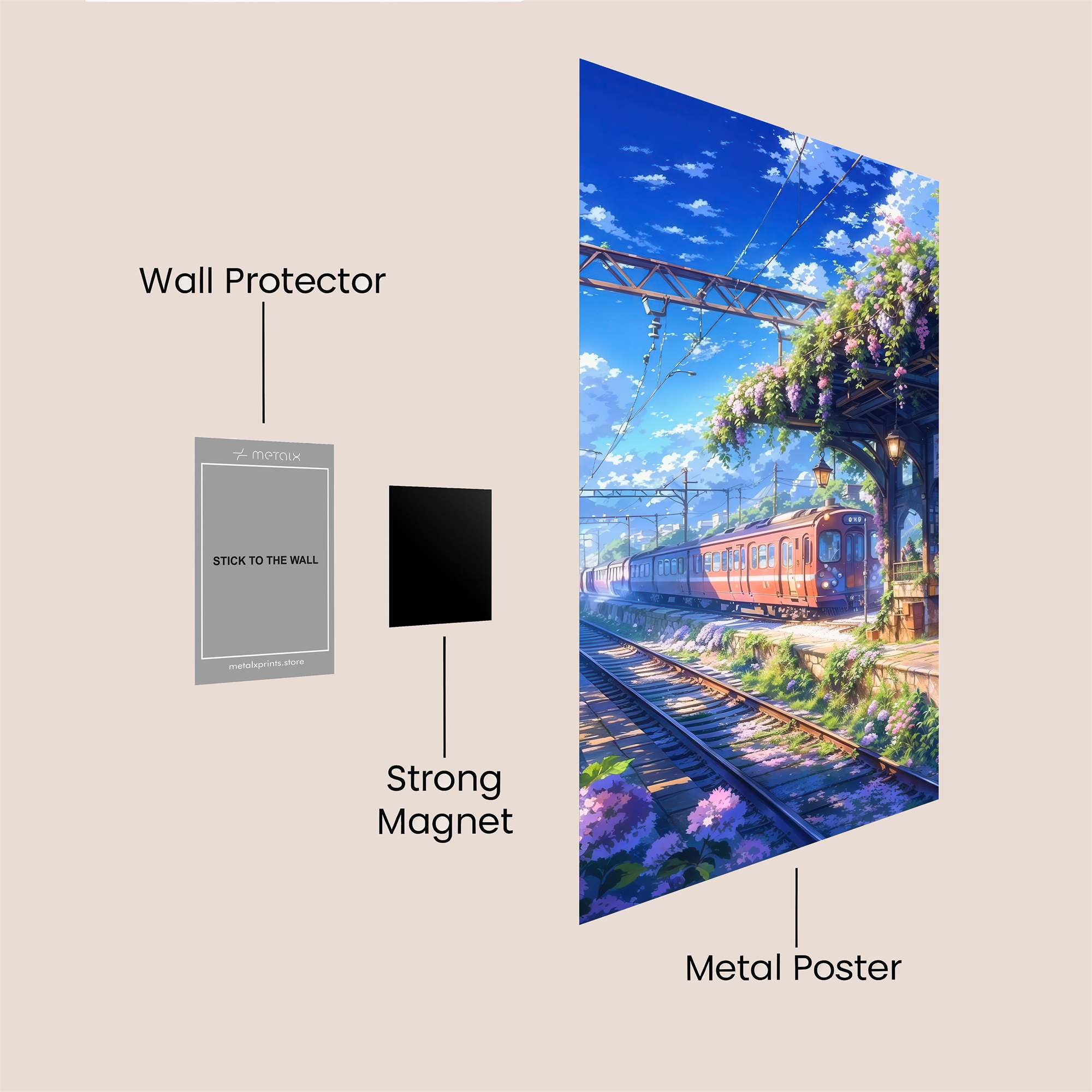 Train Tranquil Safe Wall Magnetic / M