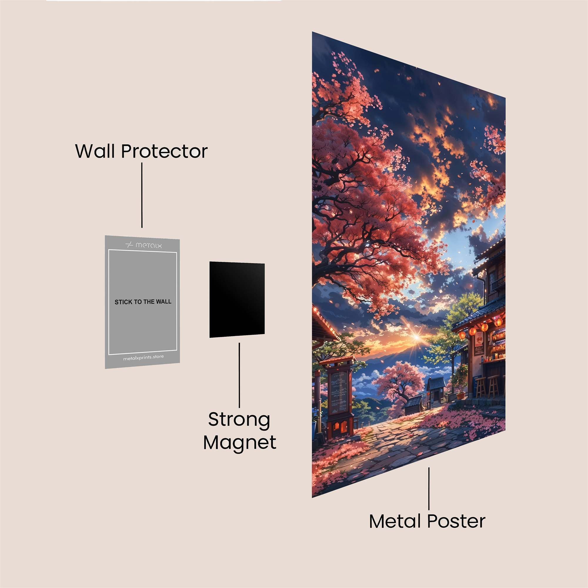 Sakura Serenity Safe Wall Magnetic / M