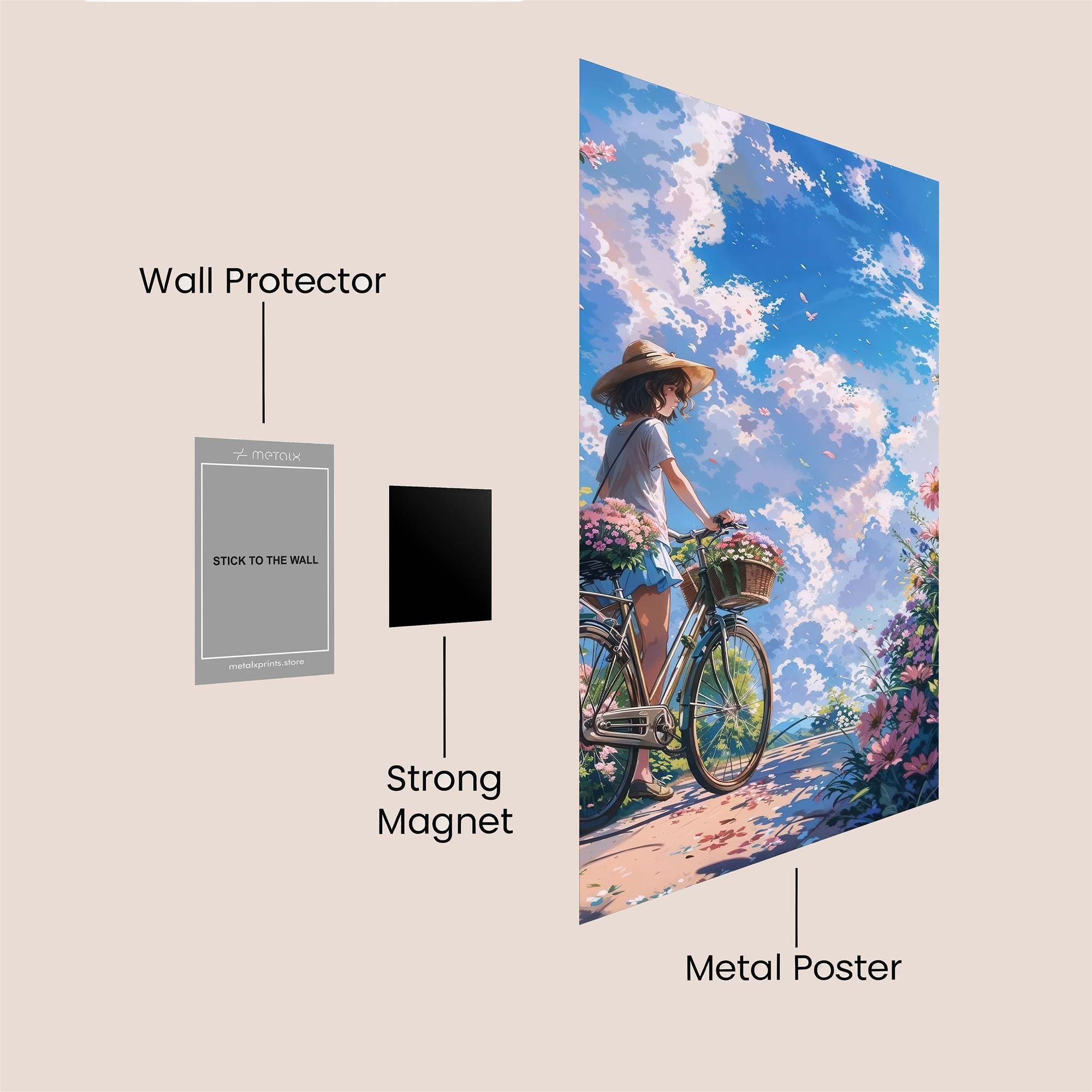 Floral Serenity Safe Wall Magnetic / M