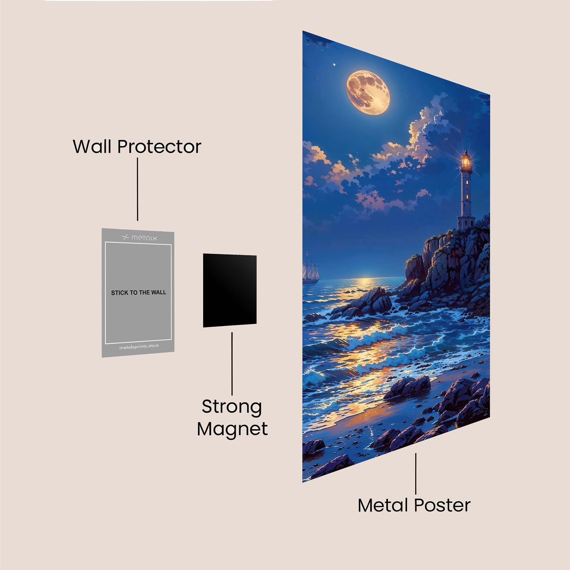 Moonlit Serenity Safe Wall Magnetic / M