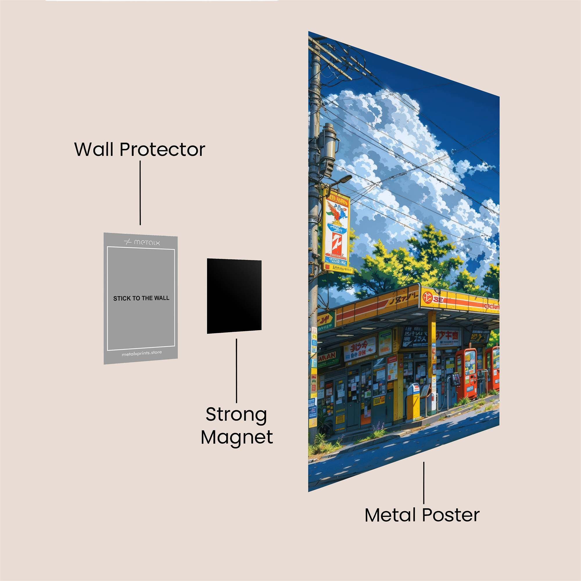 Gas Station Serenity Safe Wall Magnetic / M